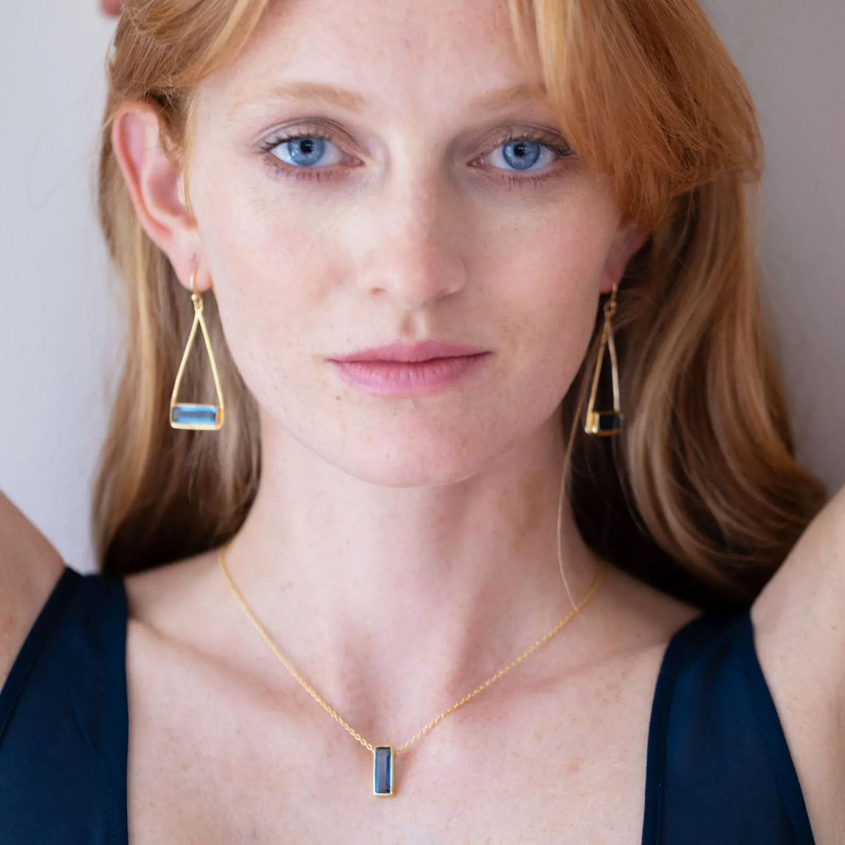 Juvi Pendants/Necklaces Manhattan Swing Earrings | Iolite & Gold Vermeil