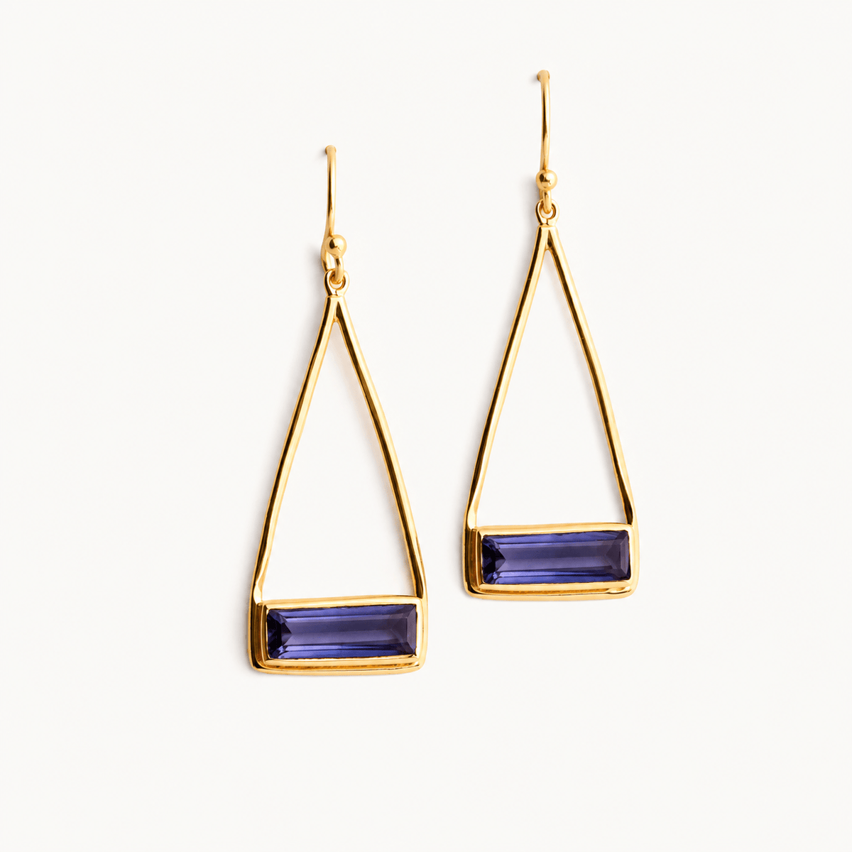 Juvi Pendants/Necklaces Manhattan Swing Earrings | Iolite & Gold Vermeil