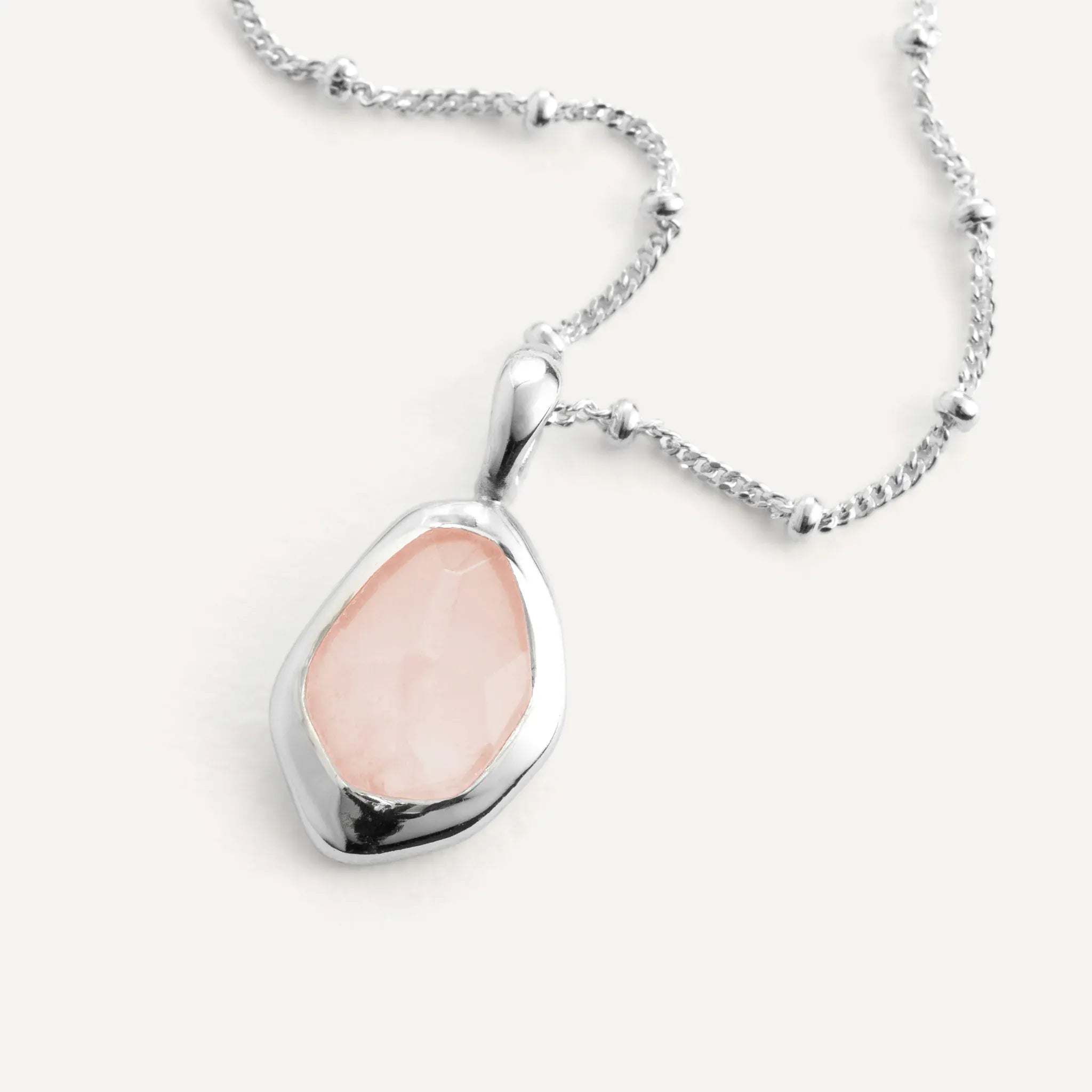 Juvi Rose Quartz | Stepping Stone Large Pendant