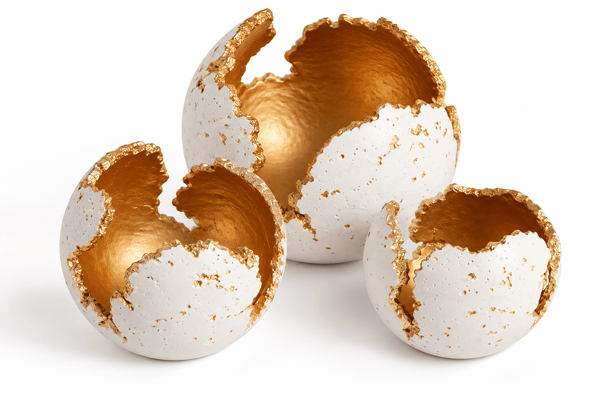 Kaiko Homewares Ceramics & Sculptures Decorative Concrete Sphere | White