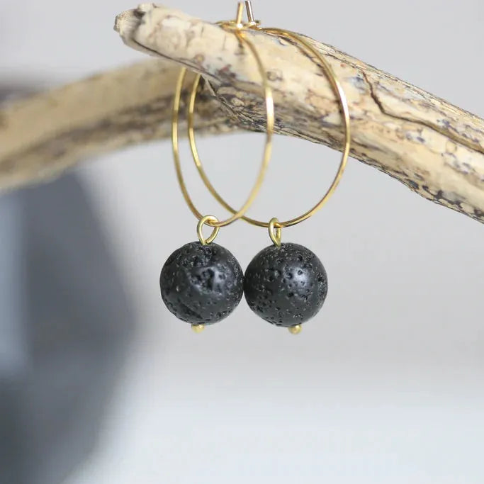 Kaiko Lava Aromatherapy | Hoop Earrings