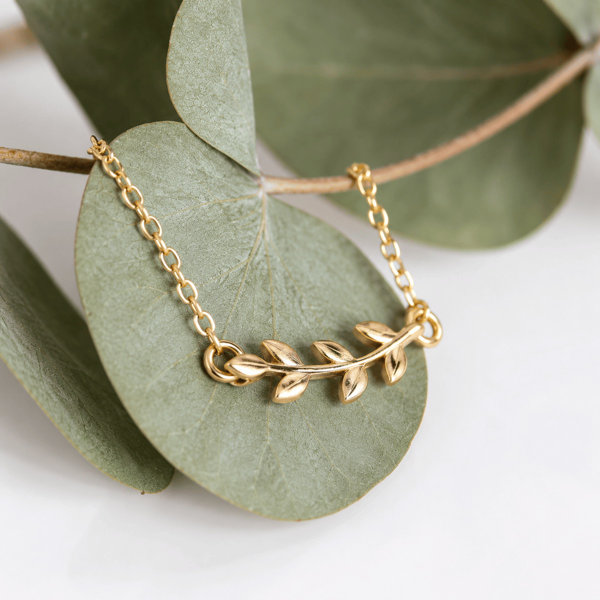 Kaiko Pendants/Necklaces Leaf Gold plated | Delicate Necklace