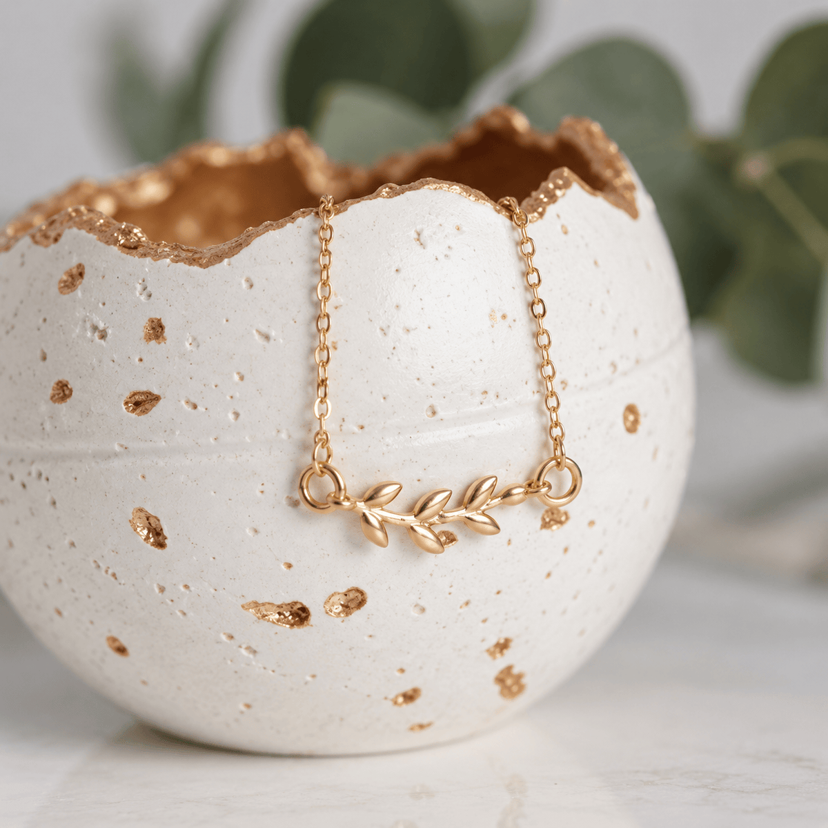 Kaiko Pendants/Necklaces Leaf Gold plated | Delicate Necklace