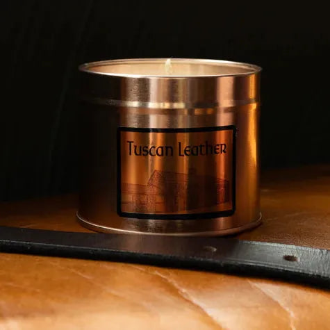 Kildare Candle Barn Tuscan Leather | Soy Wax Candle
