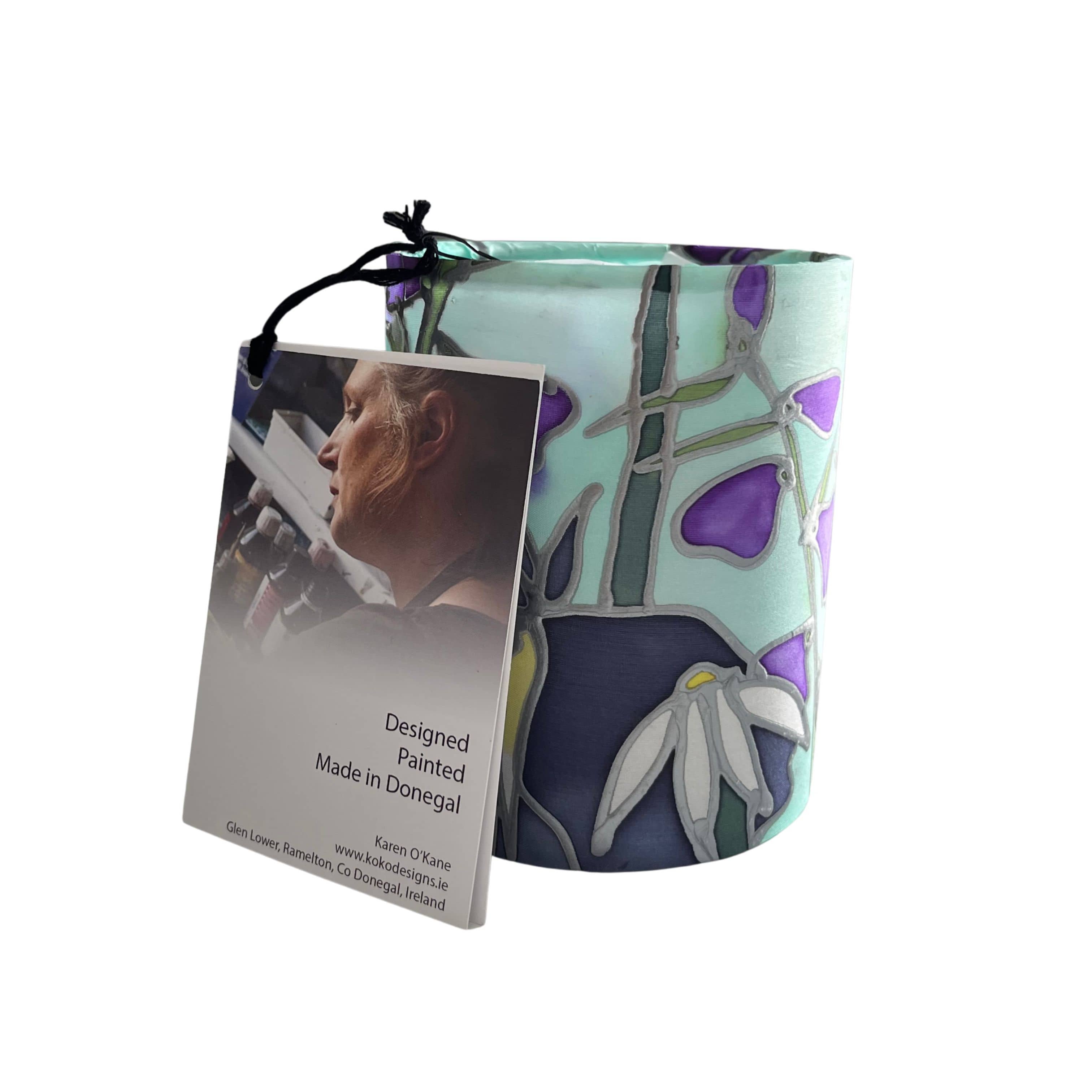 Koko Designs Dawn Hedgerow Blue | Silk Tealight Holder