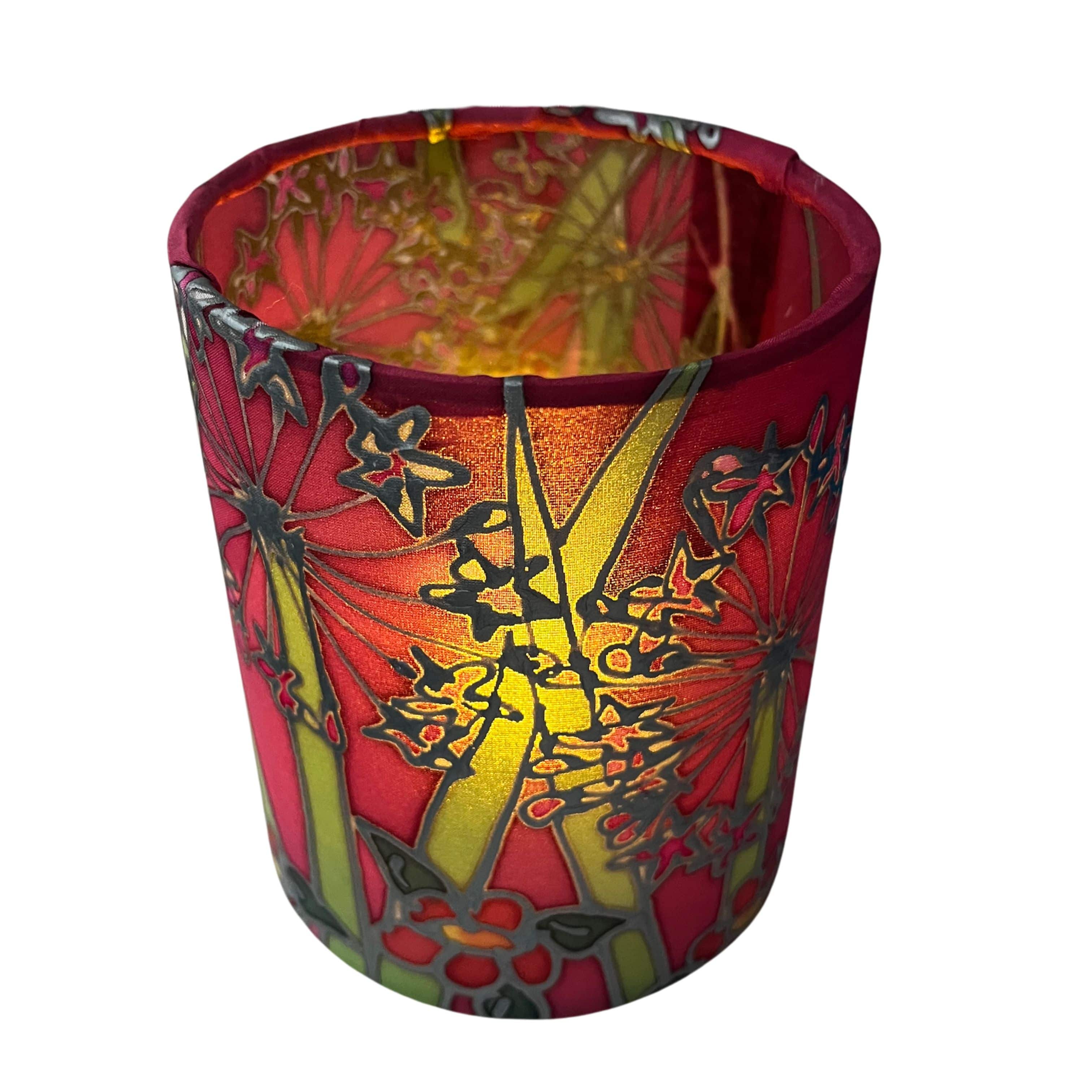 Koko Designs Pink Agapanthus | Silk Tealight Holder