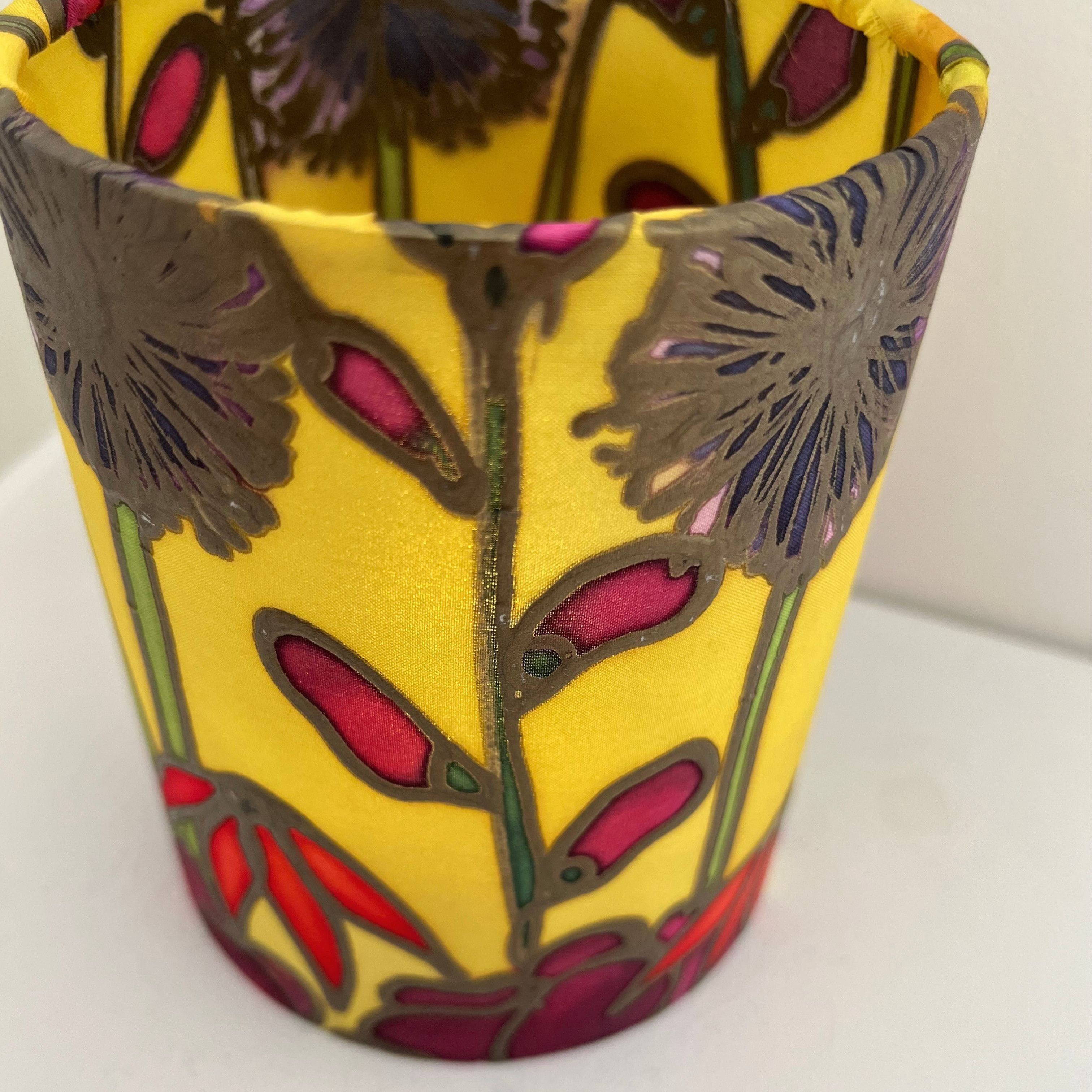 Koko Designs Yellow Garden | Silk Tealight Holder