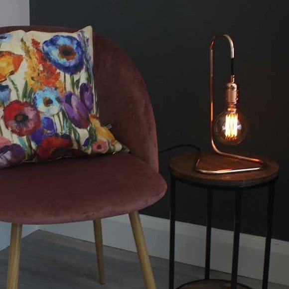 Kopper Kreation Abstract & Contemporary Recycled Copper Lamp | Small Triangular Based Lamp