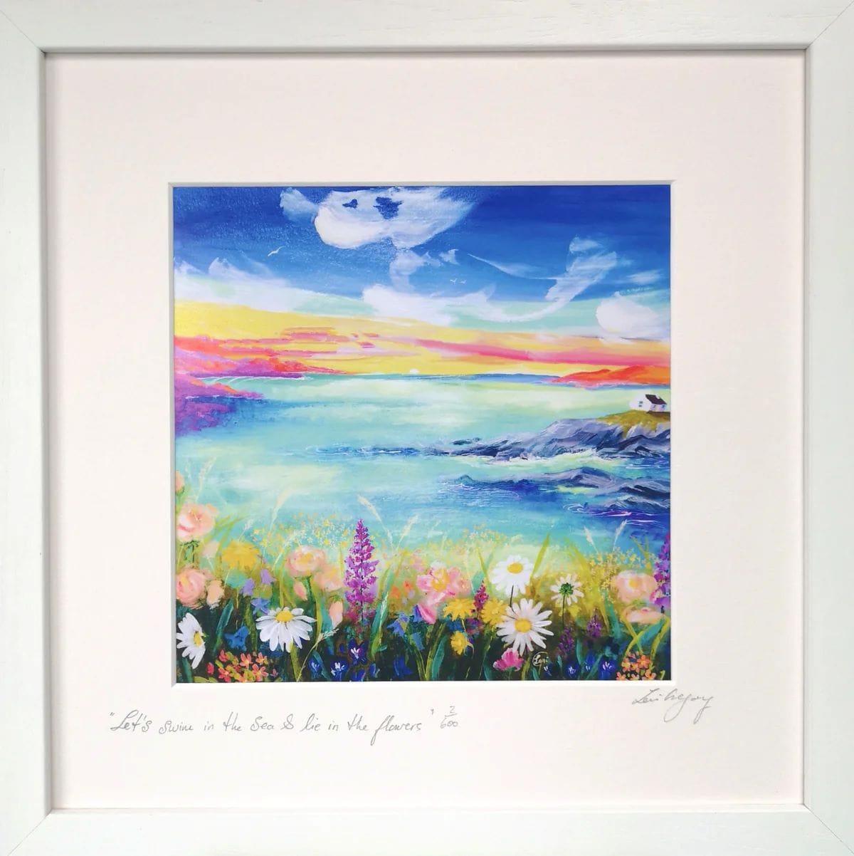Lani Gregory Let's Swim In The Sea & Lie In The Flowers | Art Print