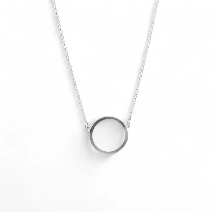 Lynsey De Burca Pendants/Necklaces Linkage | Ancaire Sterling Silver Circle Pendant
