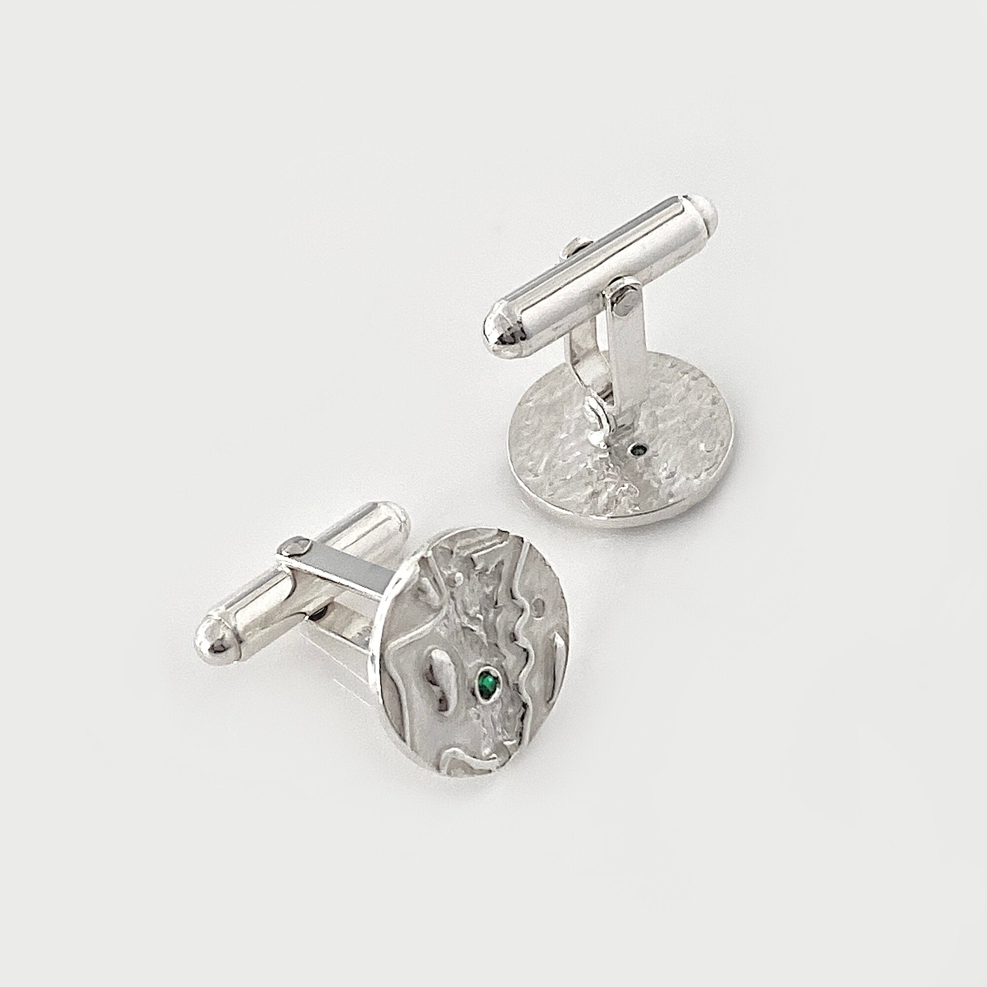 Martina Hamilton Cufflinks Lake Isle of Innisfree | Sterling Silver Cufflinks