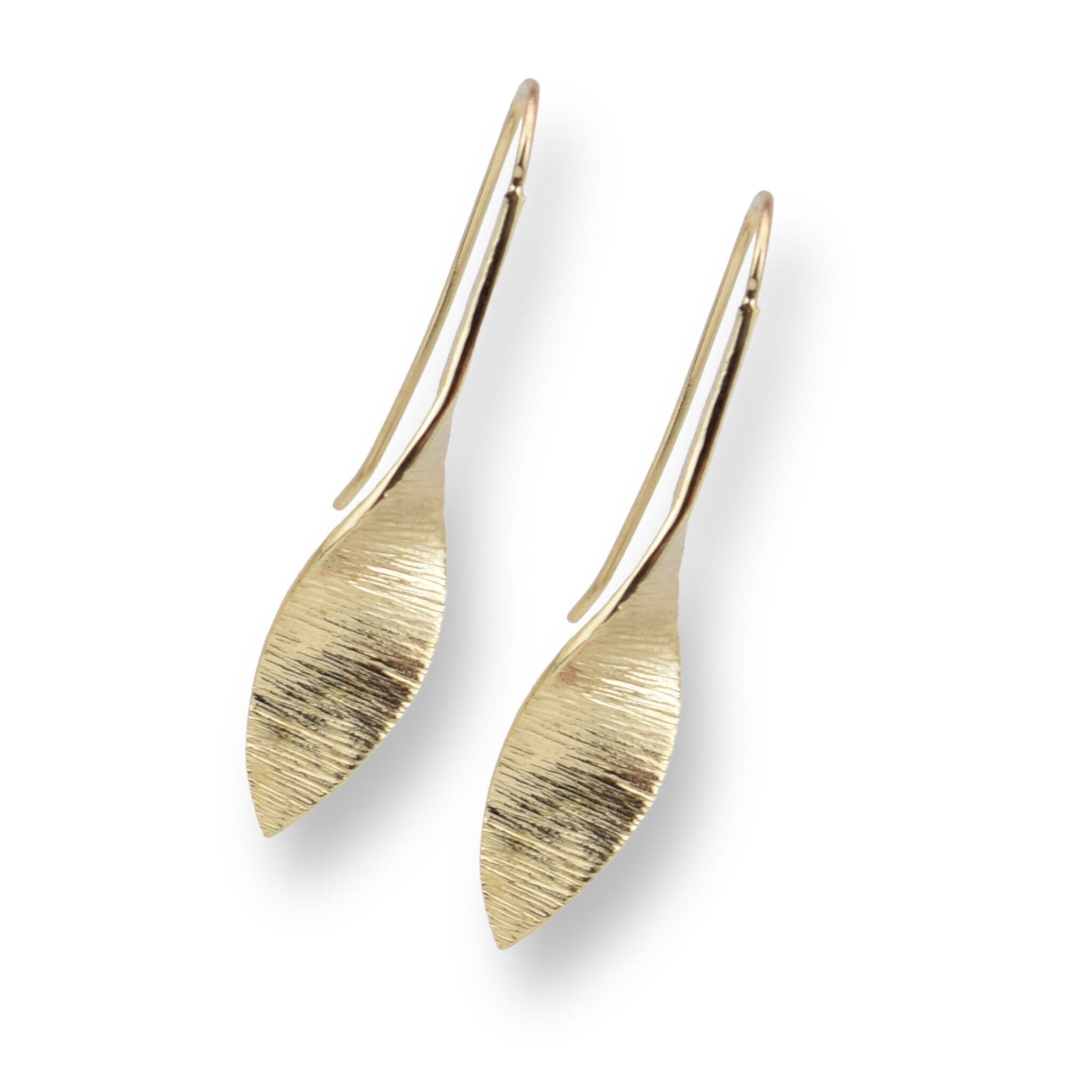 Martina Hamilton Earrings Bean Rí­ | 9ct Solid Gold Drop Earrings Large