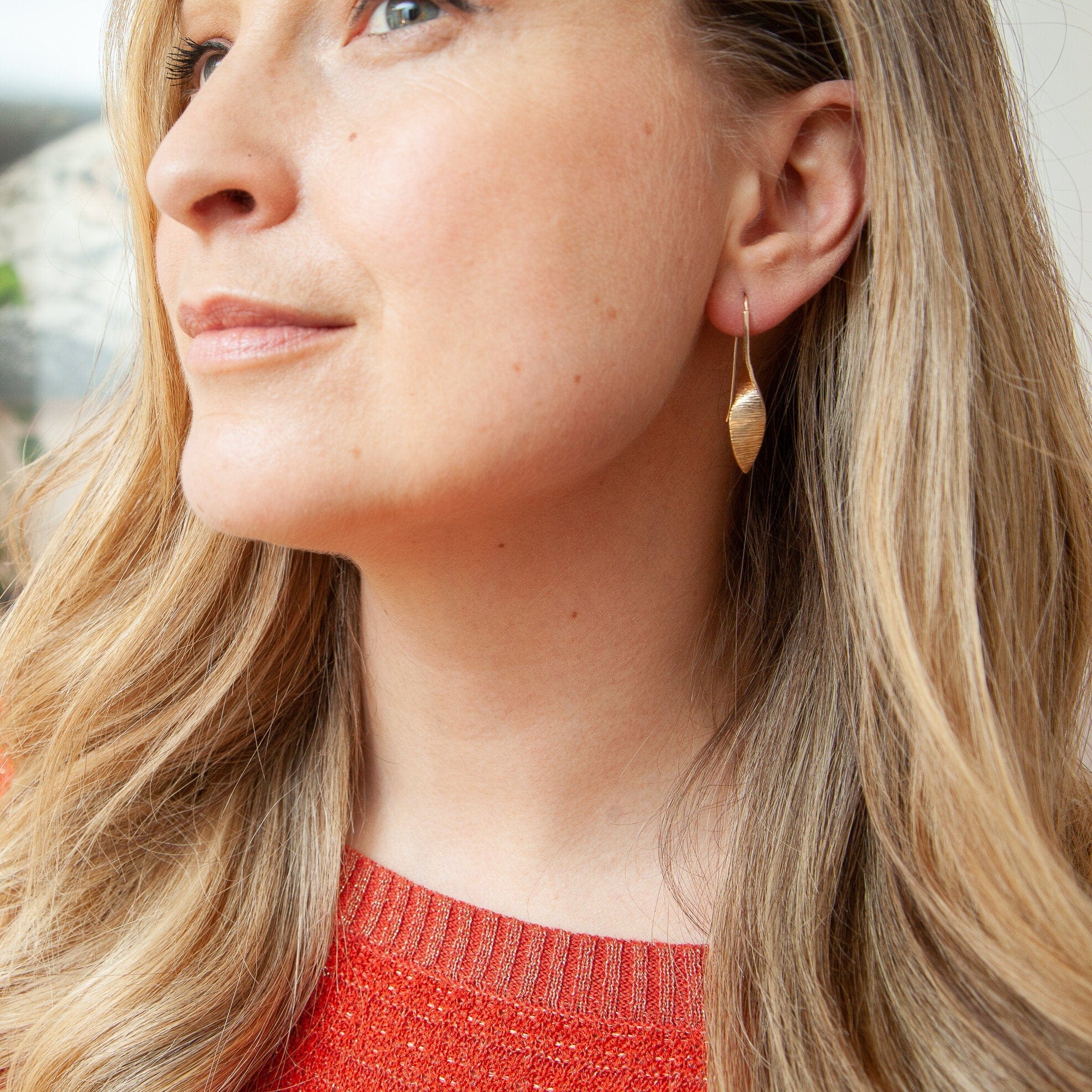 Martina Hamilton Earrings Bean Rí­ | 9ct Solid Gold Drop Earrings Large