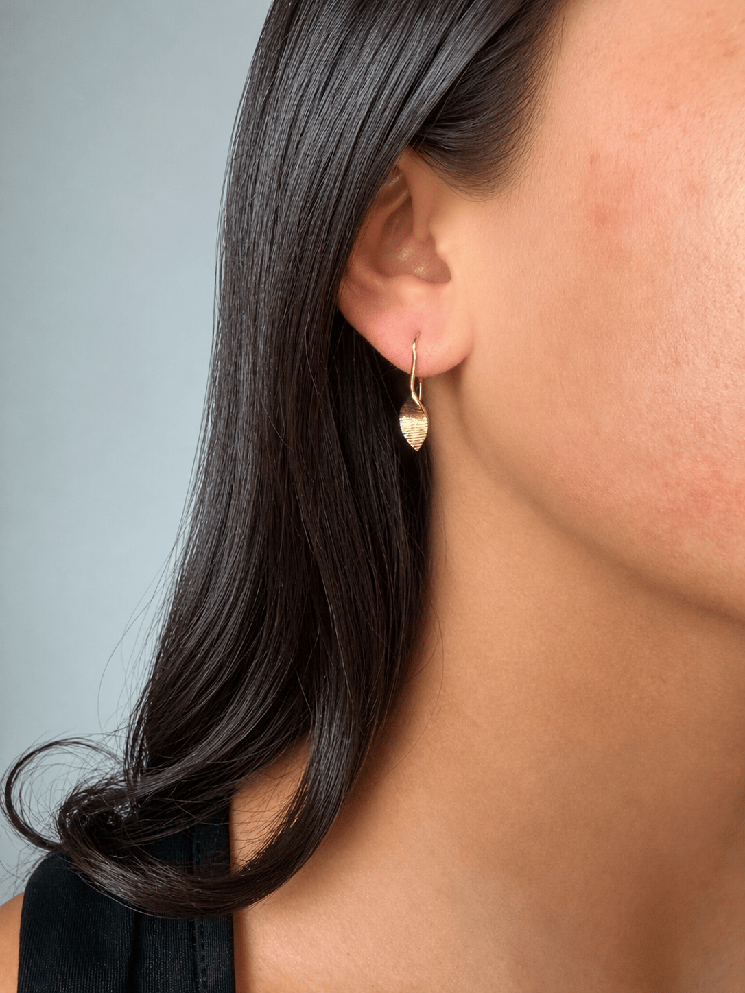 Martina Hamilton Earrings Bean Rí­ | 9ct Solid Gold Drop Earrings Small