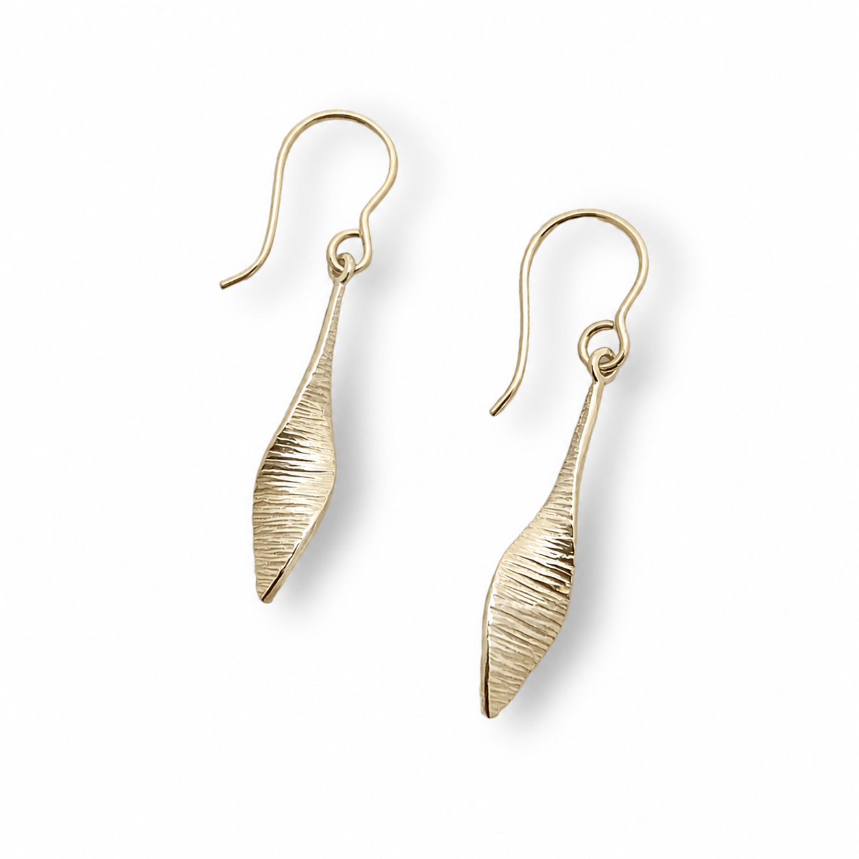 Martina Hamilton Earrings Bean Rí­­ | 9ct Solid Gold Loose Drop Earrings Medium