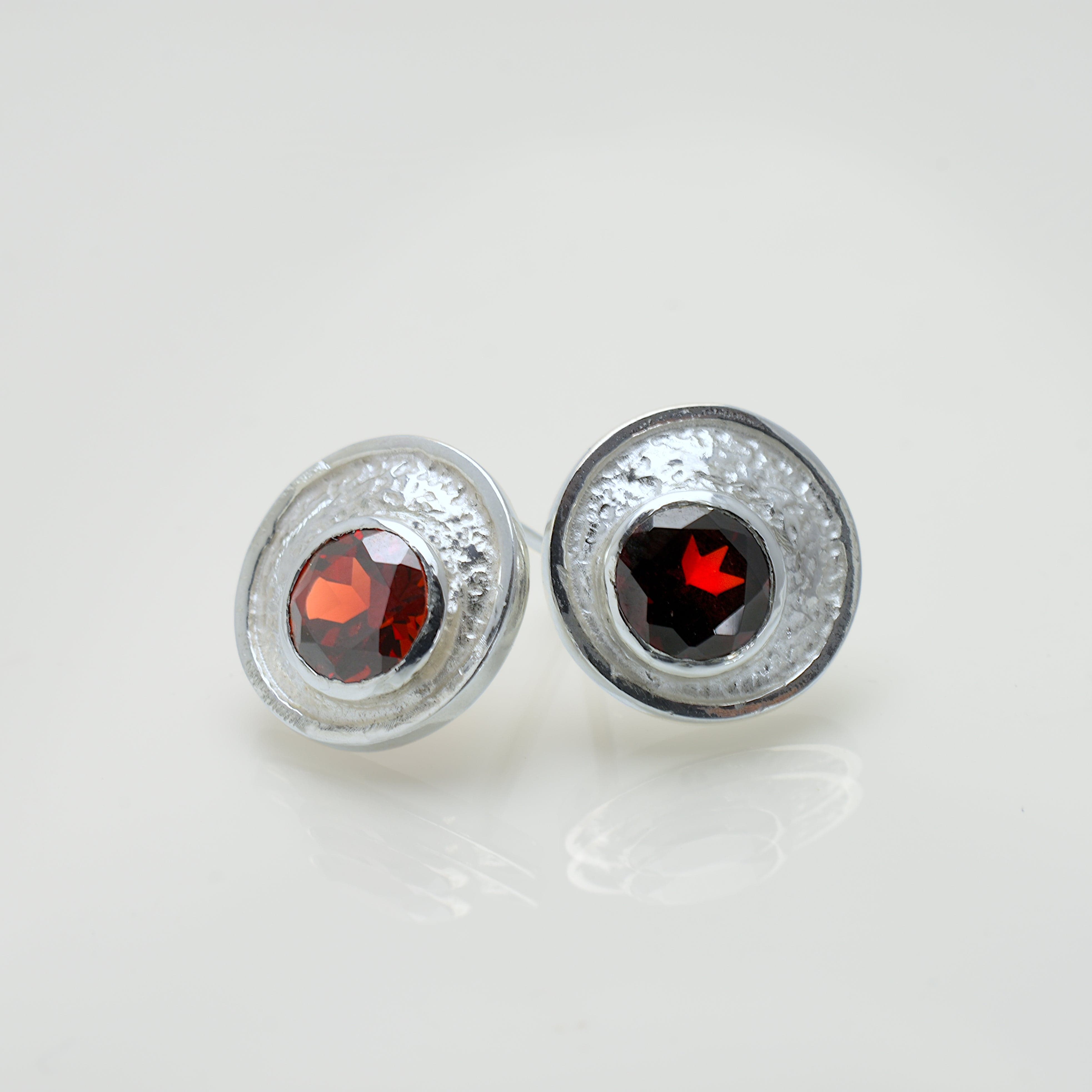 Martina Hamilton Earrings Blue Moon | Sterling Silver and Semi Precious Stone Stud Earrings Small