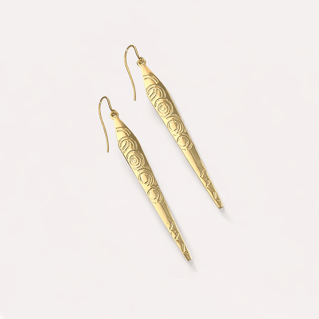 Martina Hamilton Earrings Carrowmore | 9ct Solid Gold Drop Earrings Large
