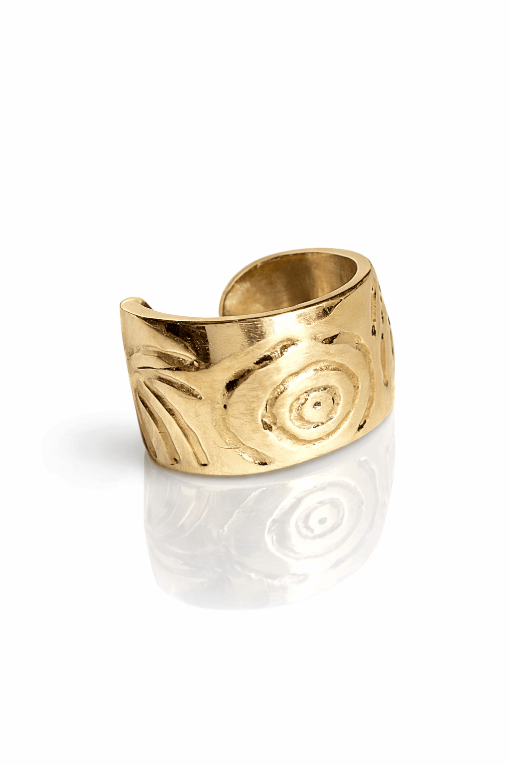Martina Hamilton Earrings Carrowmore | 9ct Solid Gold Earring Cuff Small