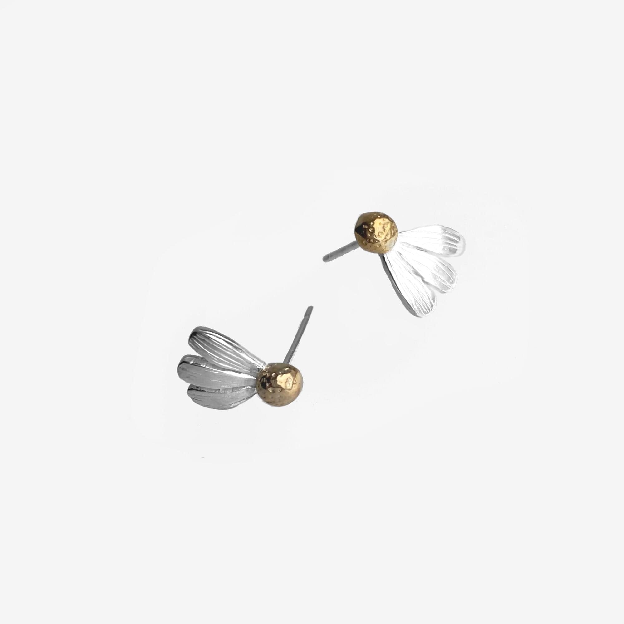 Martina Hamilton Earrings Daisy | Sterling Silver and 22ct Gold Plated Stud Earrings