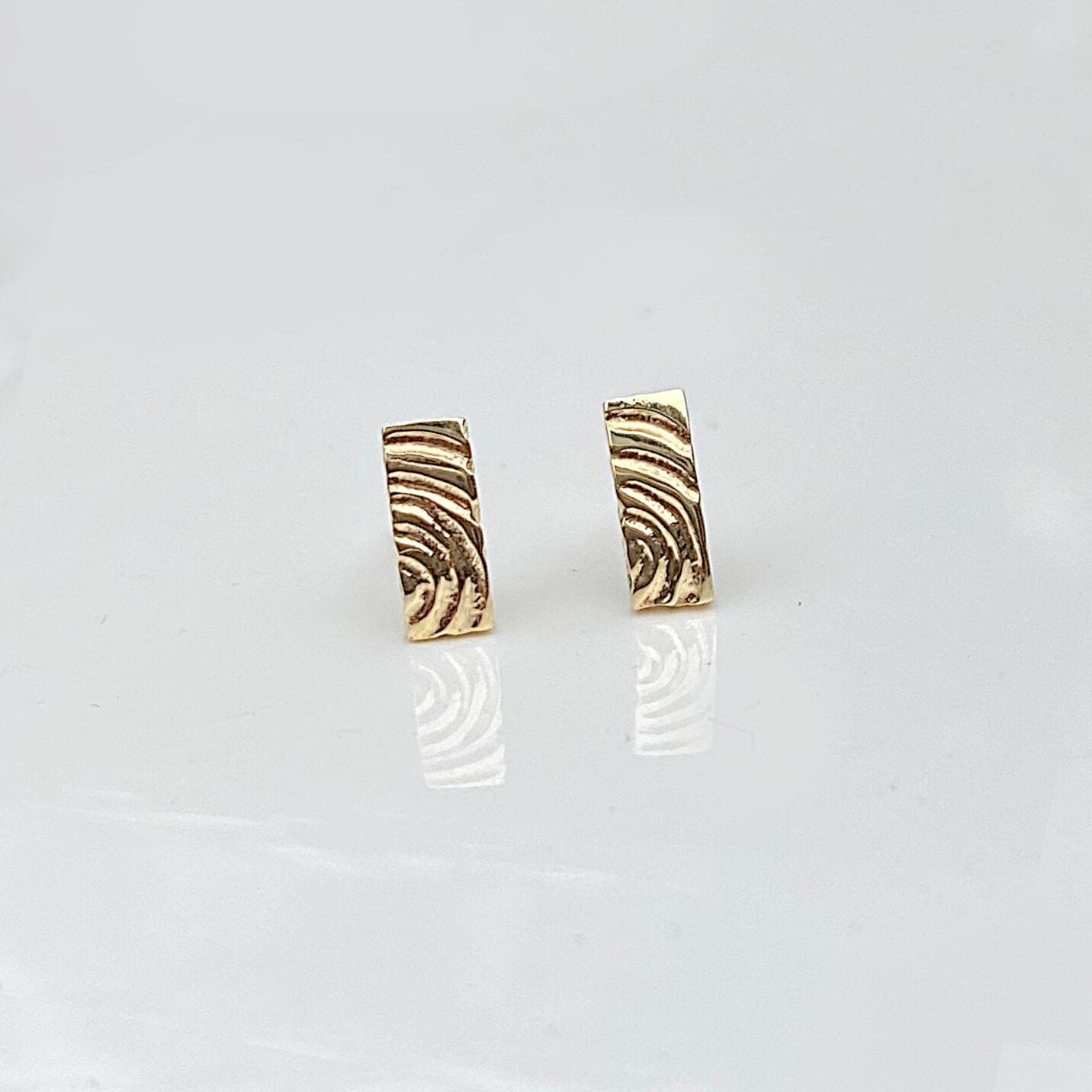 Martina Hamilton Earrings Heaven | 9ct Solid Gold Bar Stud Earrings Petite