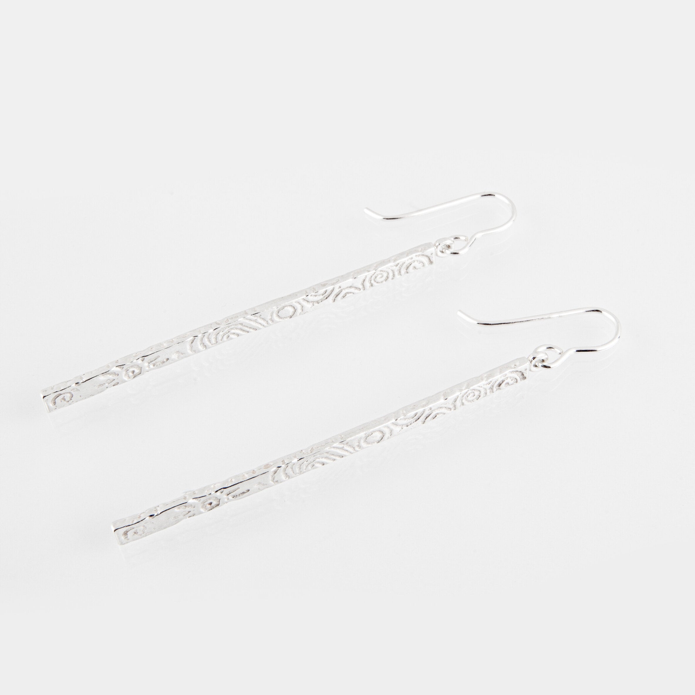 Martina Hamilton Earrings Heaven | Sterling Silver Bar Drop Earrings Large