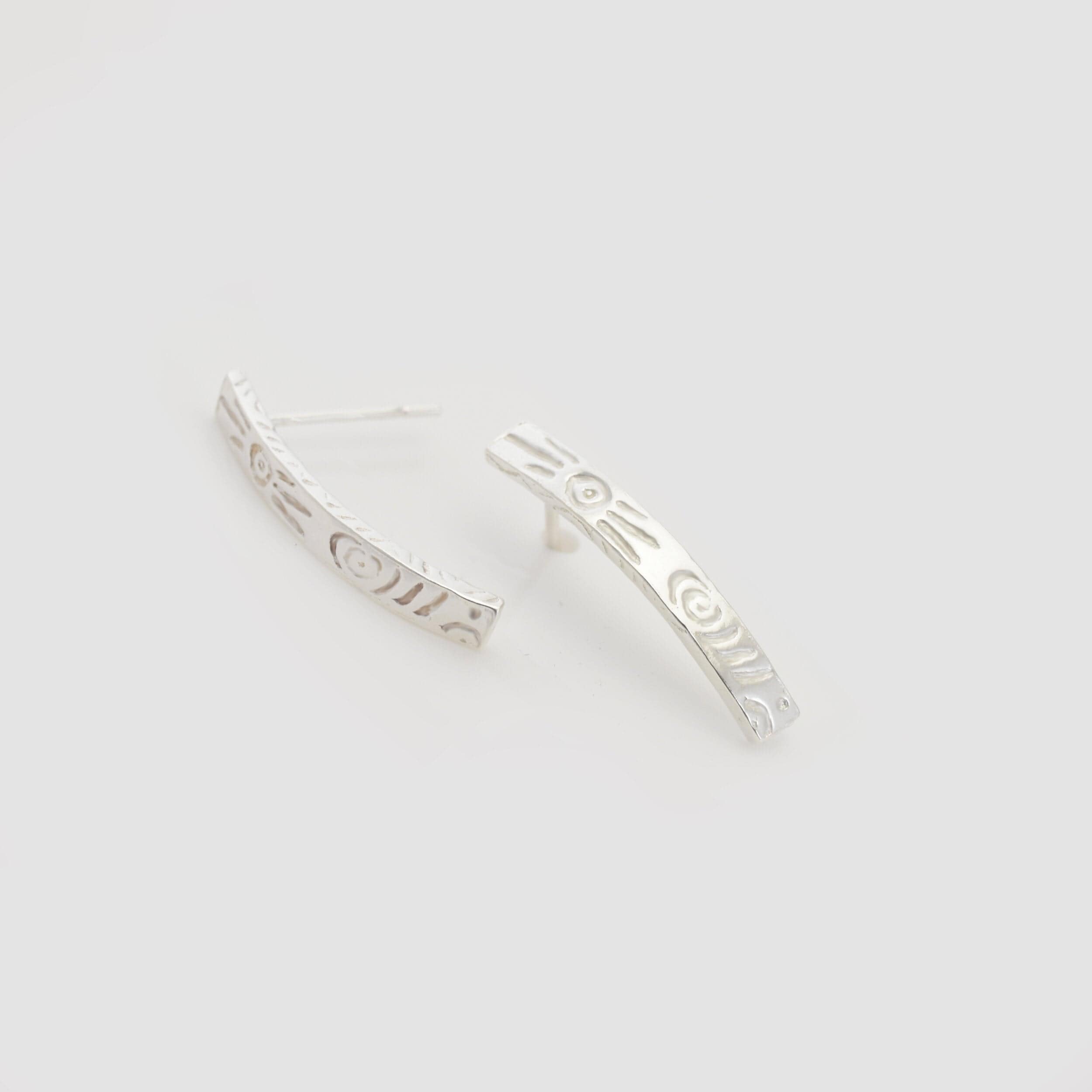 Martina Hamilton Earrings Heaven | Sterling Silver Bar Stud Earrings Medium