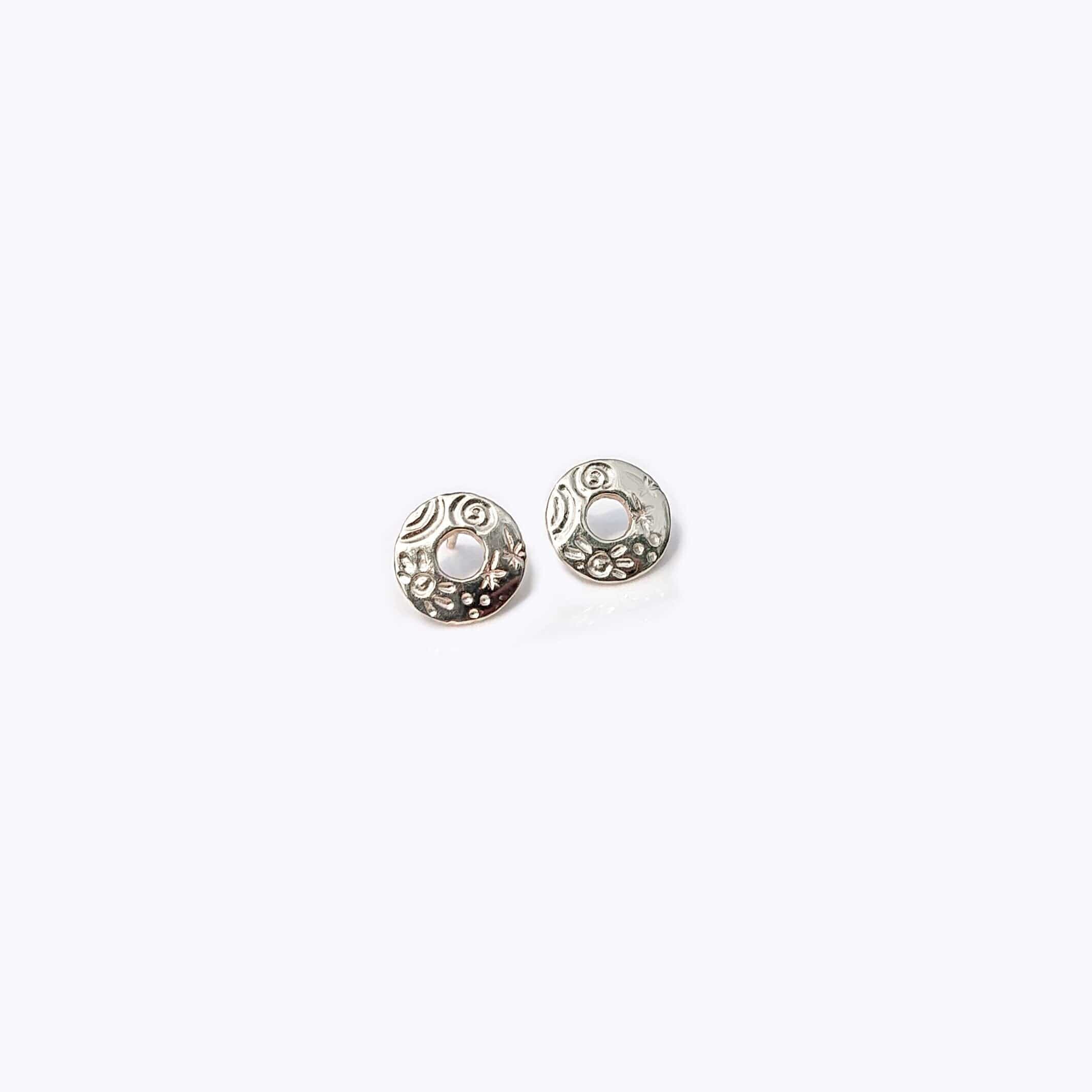 Martina Hamilton Earrings Heaven | Sterling Silver Circle Stud Earrings Small