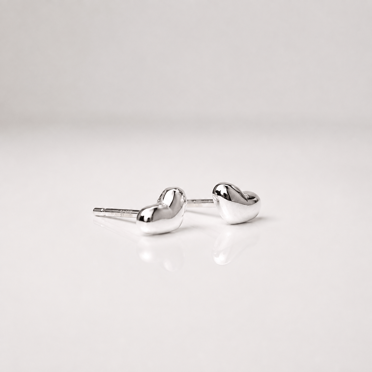 Martina Hamilton Earrings Heaven | Sterling Silver Heart Stud Earrings Petite