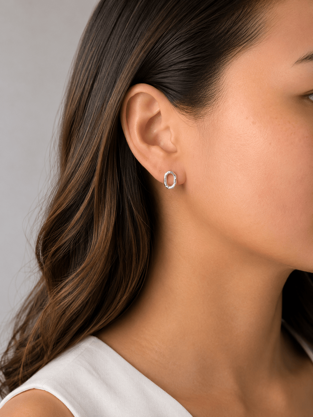 Martina Hamilton Earrings Island Link | Sterling Silver Stud Earrings
