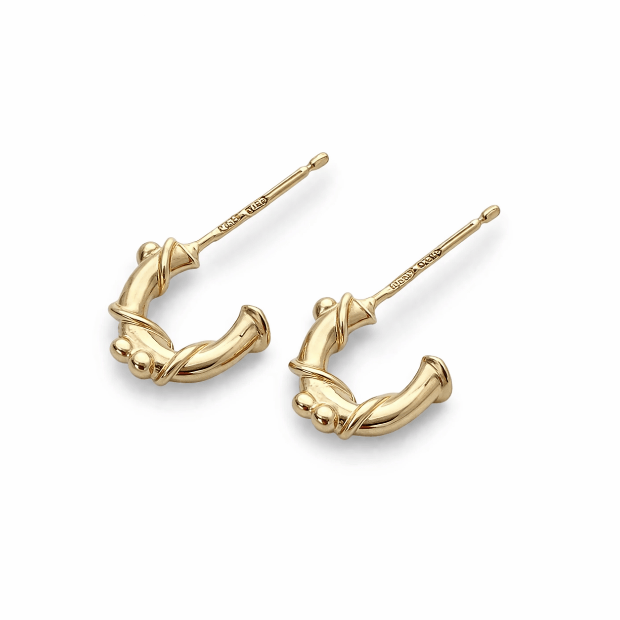 Martina Hamilton Earrings Nebula | 9ct Solid Gold Open Circles Earrings Petite