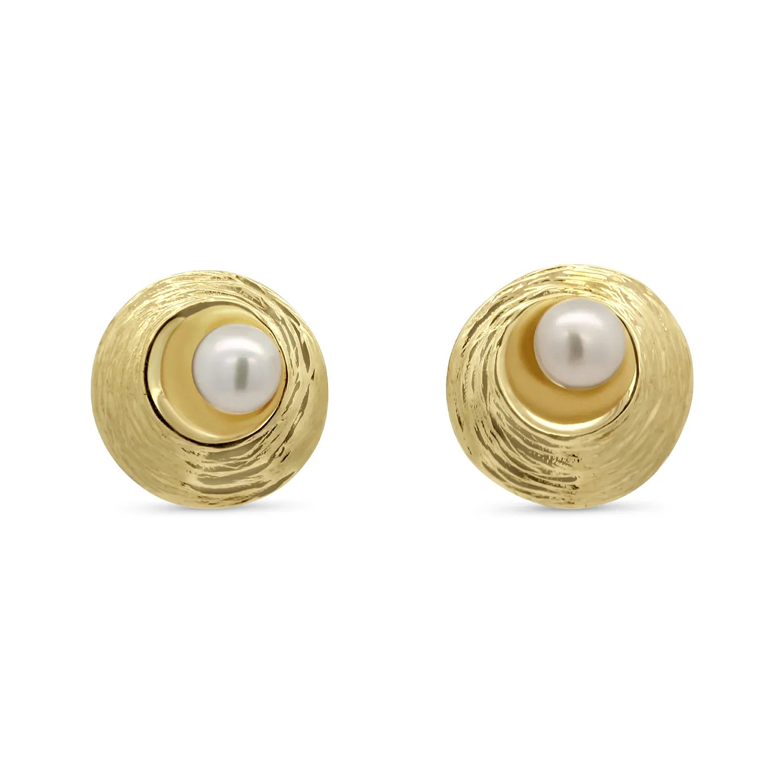 Martina Hamilton Earrings Oyster Pearl | 9ct Solid Gold and Pearl Stud Earrings Small