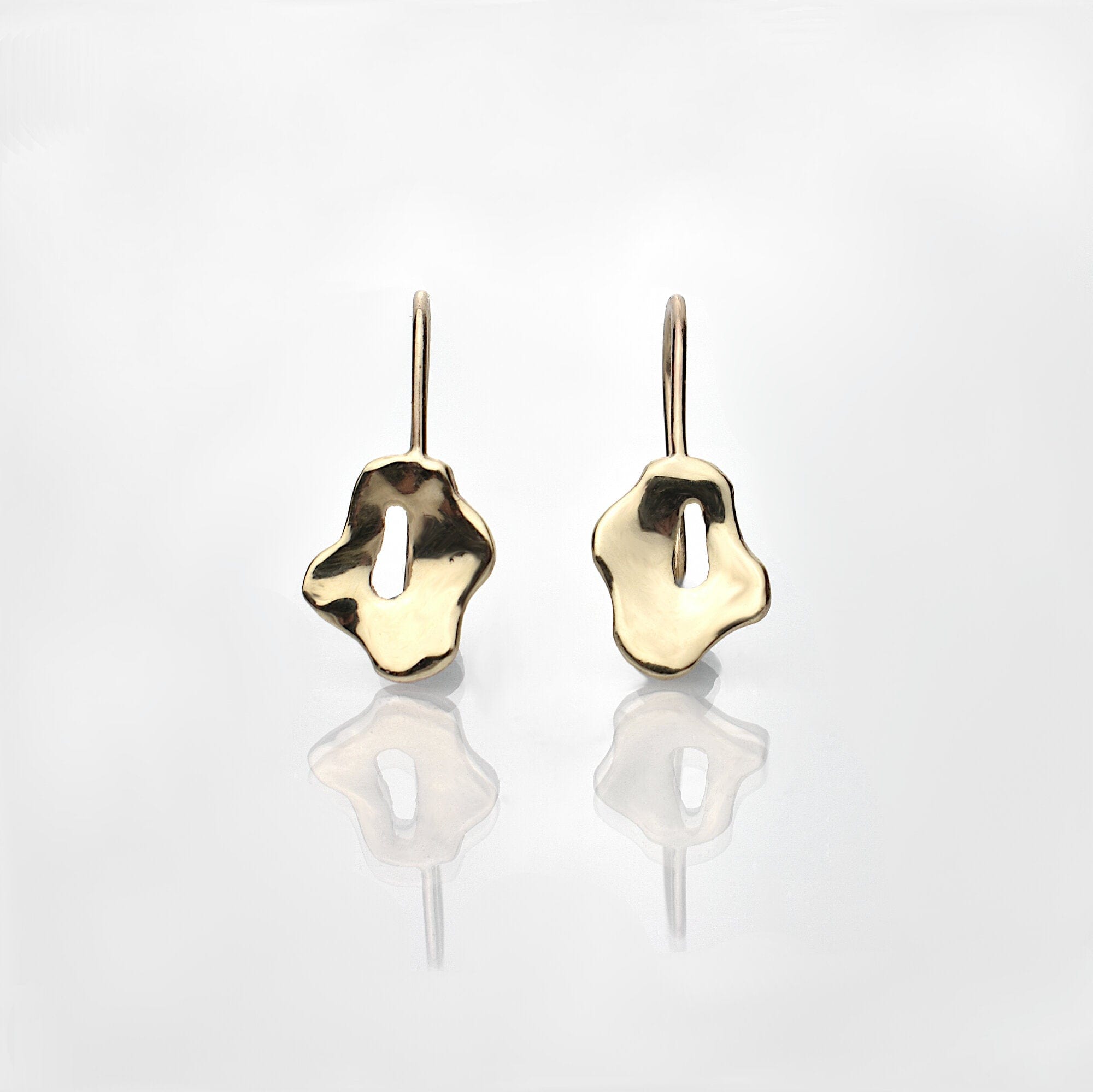 Martina Hamilton Earrings Reflections | 9ct Solid Gold Drop Earrings Petite