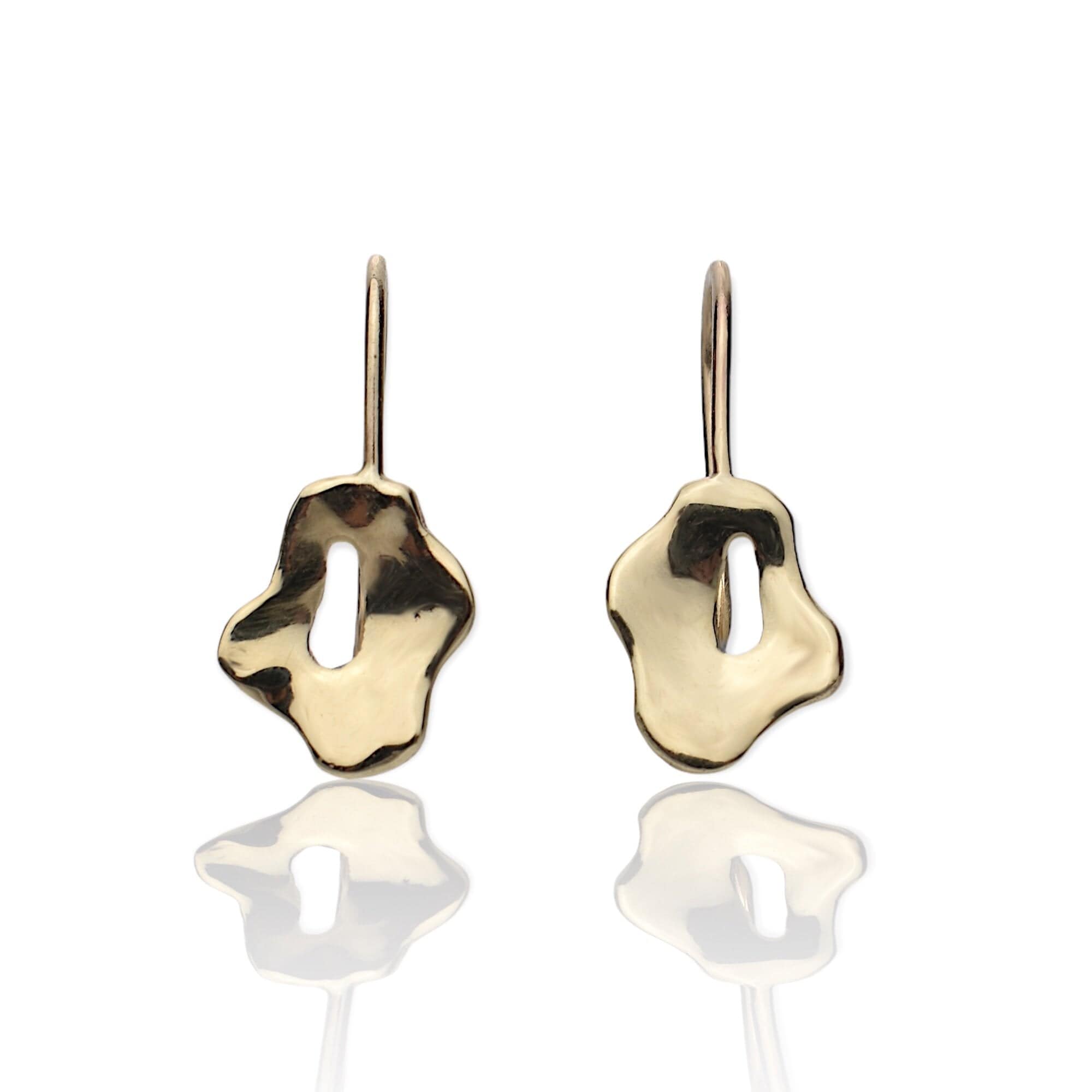 Martina Hamilton Earrings Reflections | 9ct Solid Gold Drop Earrings Petite