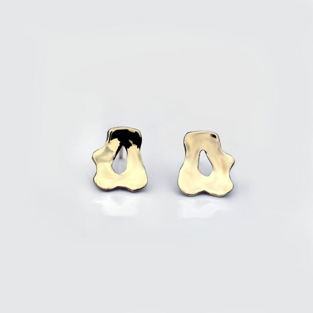 Martina Hamilton Earrings Reflections | 9ct Solid Gold Stud Earrings Small