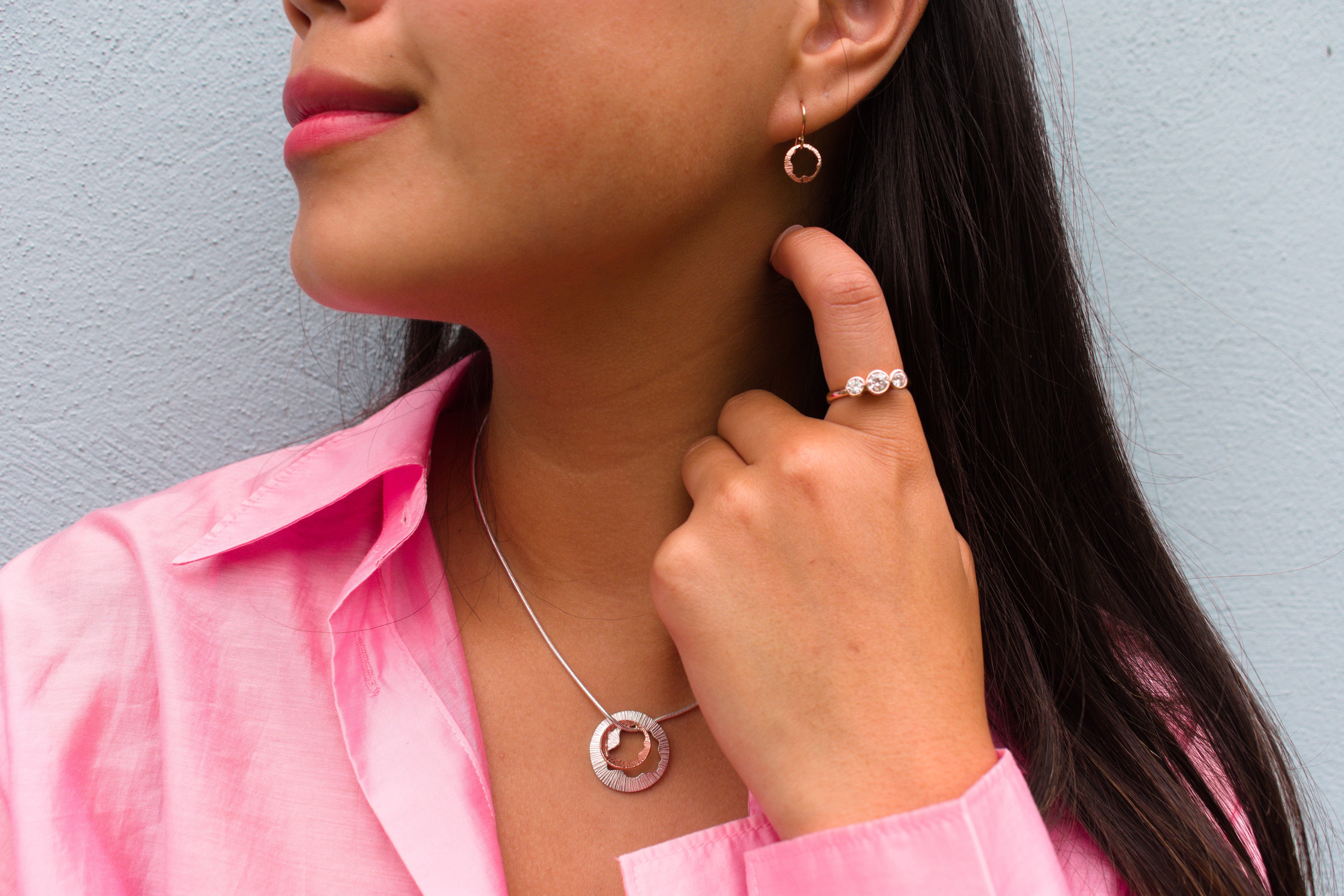 Martina Hamilton Earrings Shell | Sterling Silver Drop Earrings Petite
