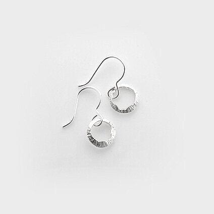 Martina Hamilton Earrings Shell | Sterling Silver Drop Earrings Petite