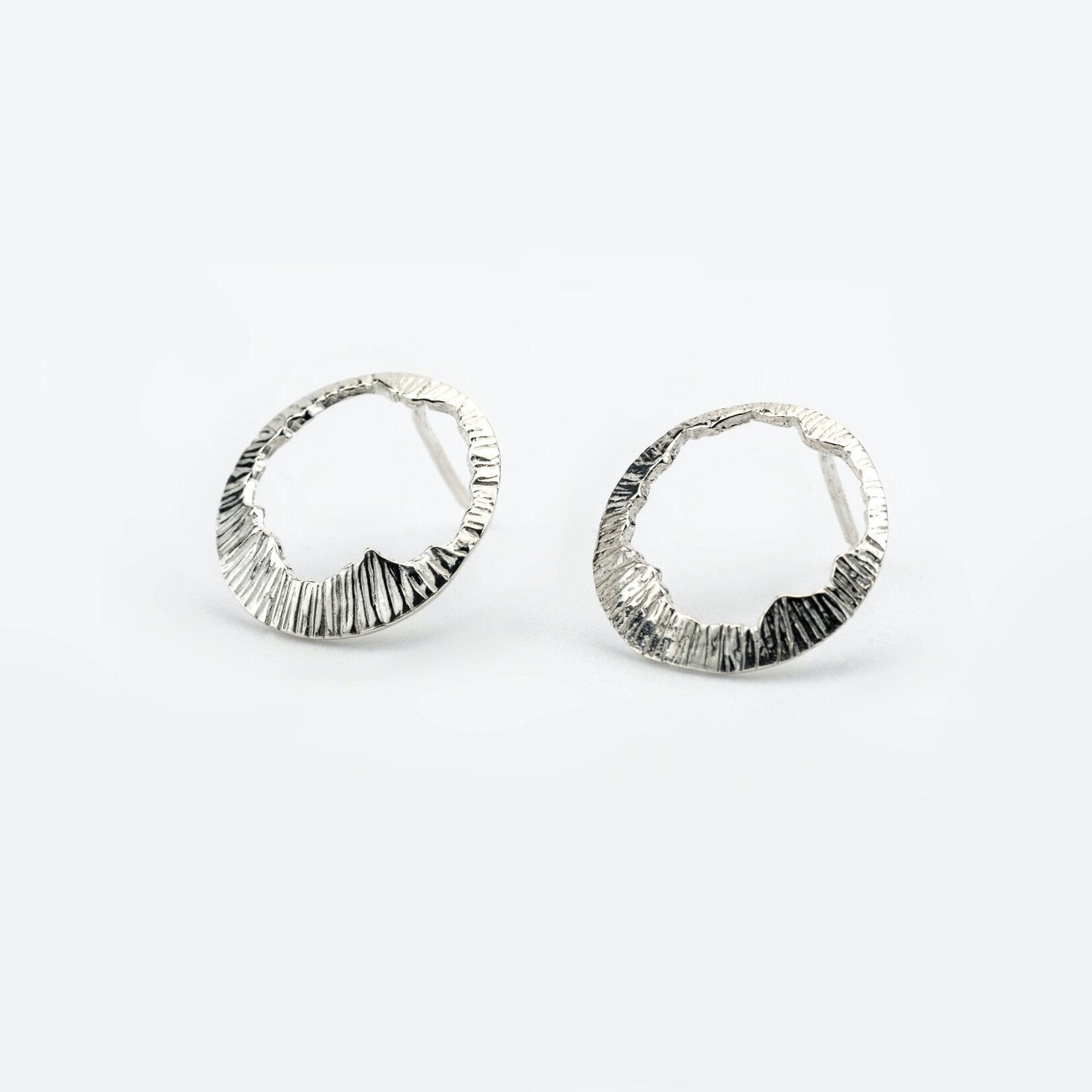 Martina Hamilton Earrings Shell | Sterling Silver Stud Earrings Medium
