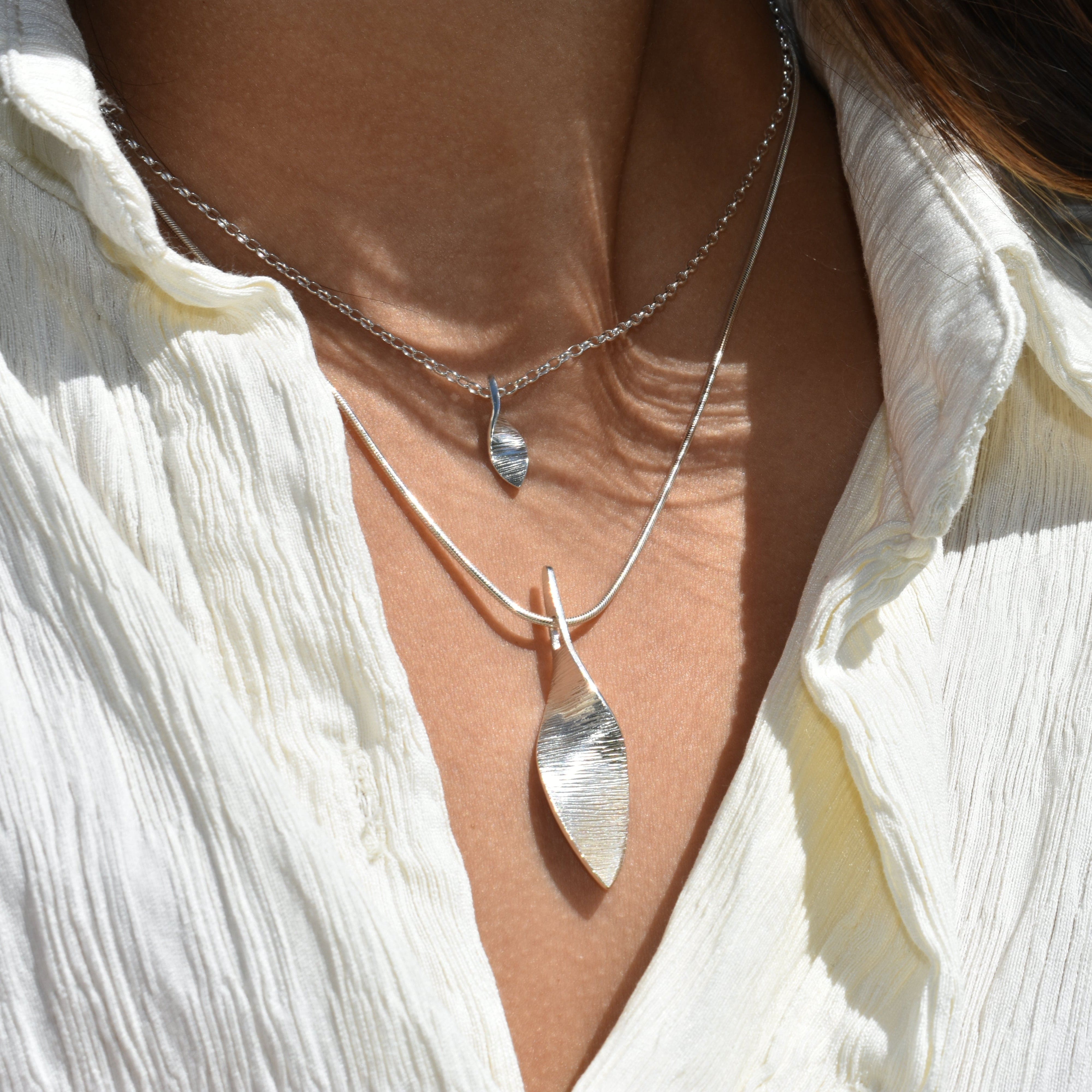 Martina Hamilton Pendants/Necklaces Bean Rí­ | Sterling Silver Pendant Large