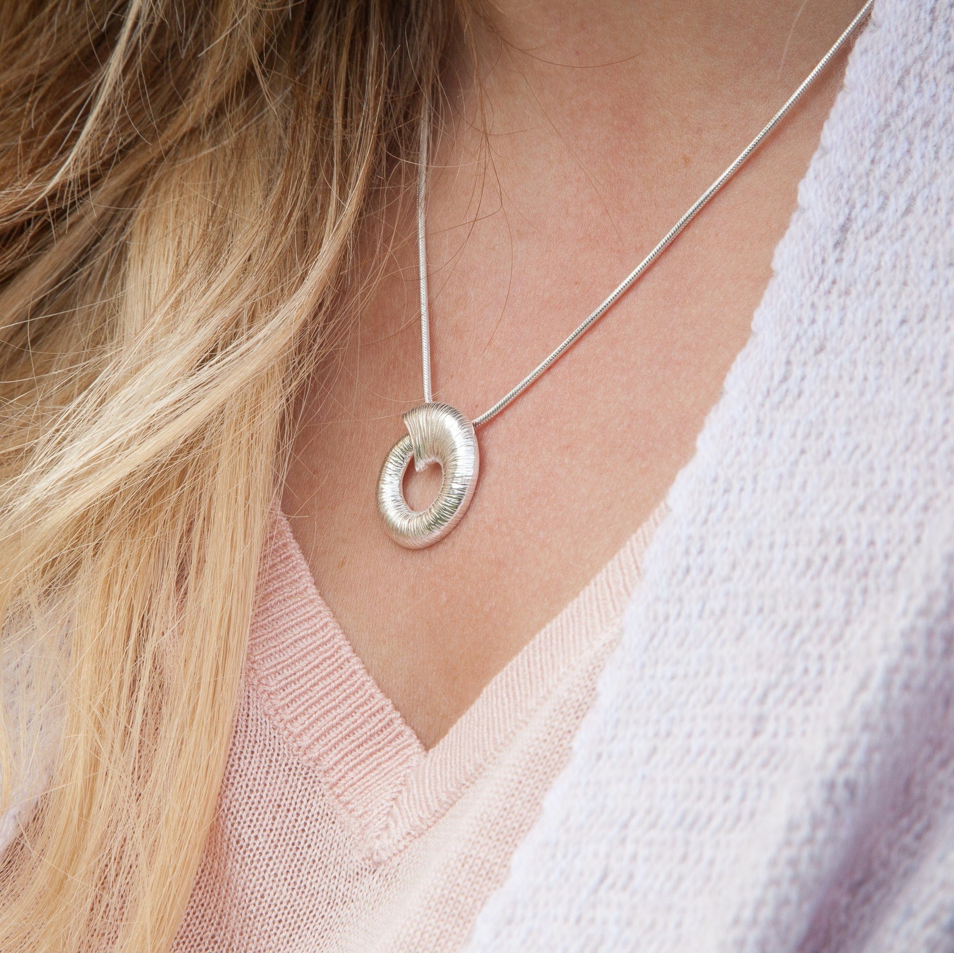 Martina Hamilton Pendants/Necklaces Croí­ Sliogán | Sterling Silver Pendant Large