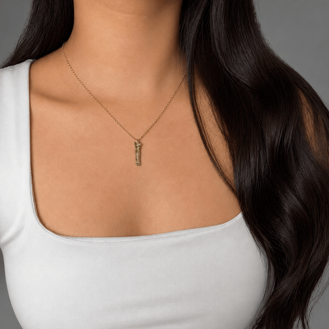 Martina Hamilton Pendants/Necklaces Forget Me Not | 9ct Solid Gold Ogham Grá Love Pendant