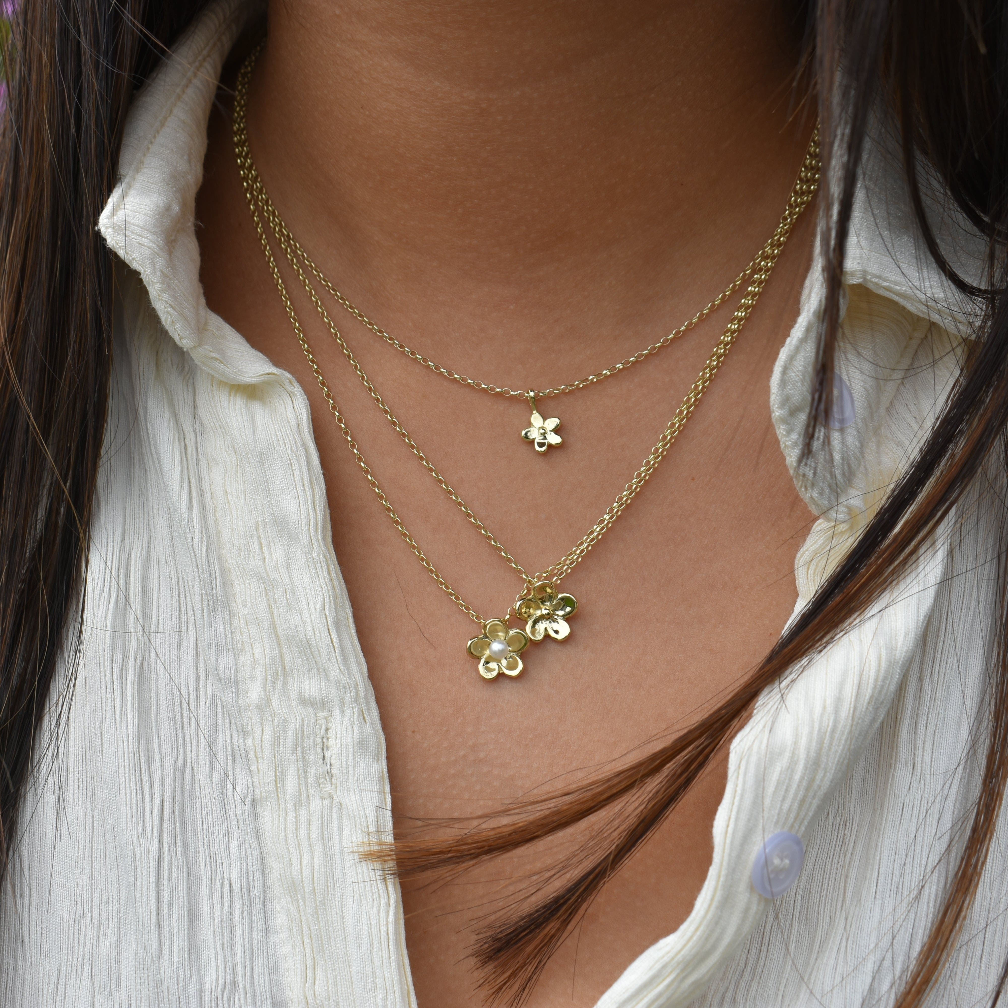 Martina Hamilton Pendants/Necklaces Forget Me Not | 9ct Solid Gold Pendant Petite