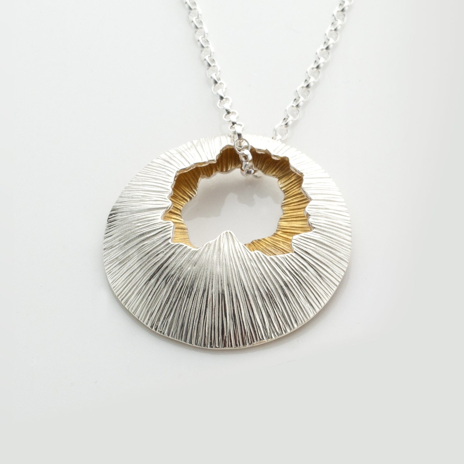 Martina Hamilton Pendants/Necklaces Golden Shore | Sterling Silver and 22ct Gold Plated Double Pendant Large
