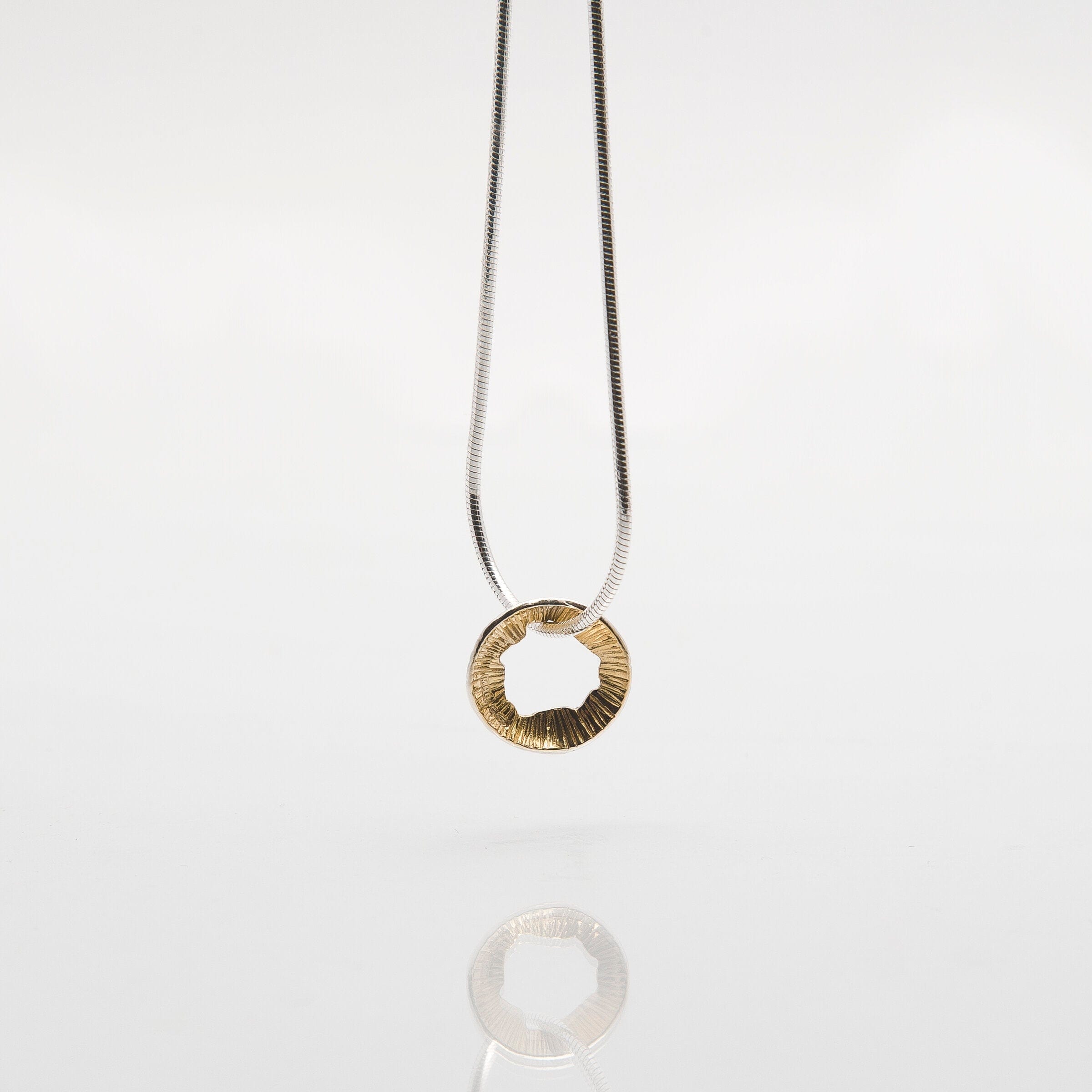 Martina Hamilton Pendants/Necklaces Golden Shore | Sterling Silver and 22ct Gold Plated Pendant Petite