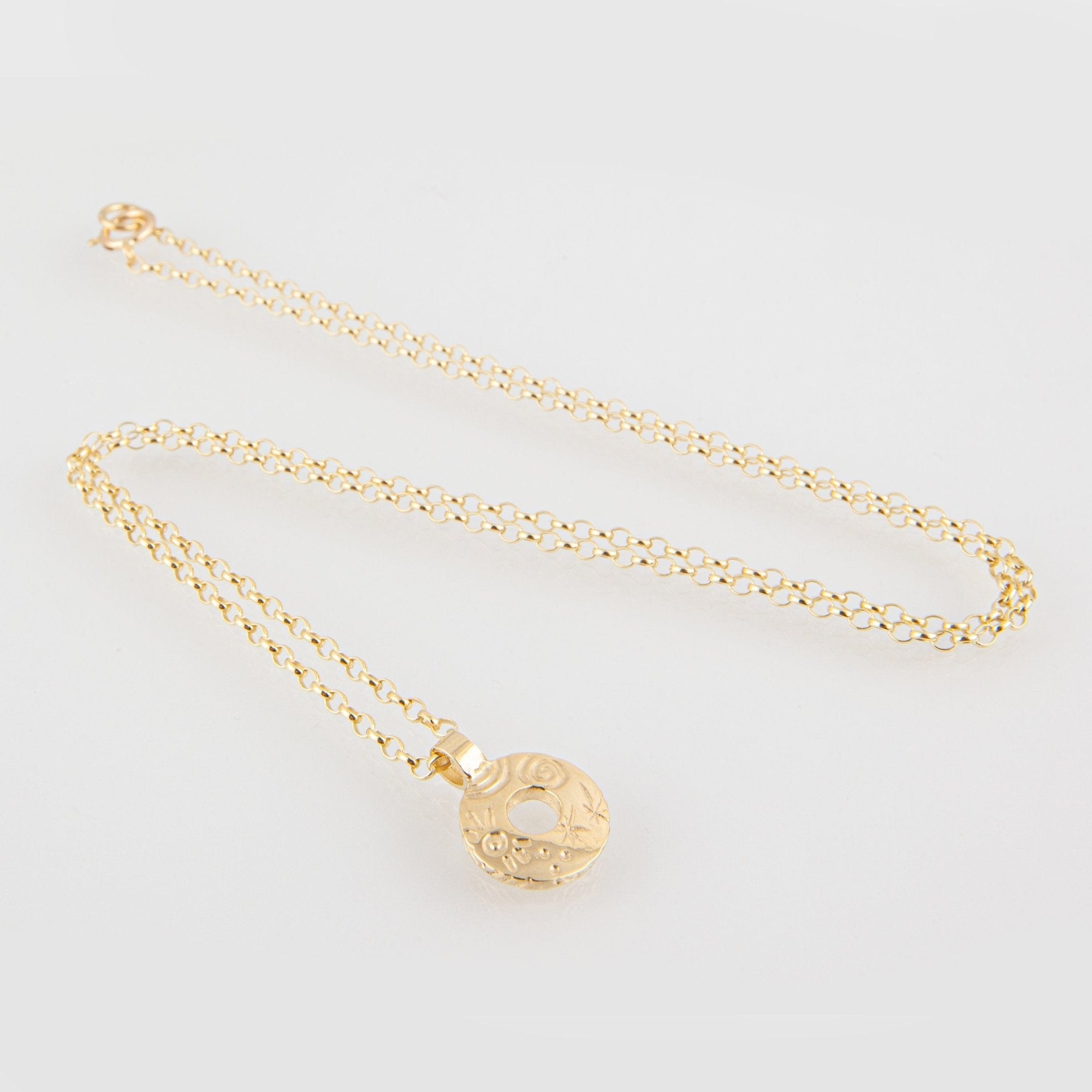 Martina Hamilton Pendants/Necklaces Heaven | 9ct Solid Gold Circle Pendant Small