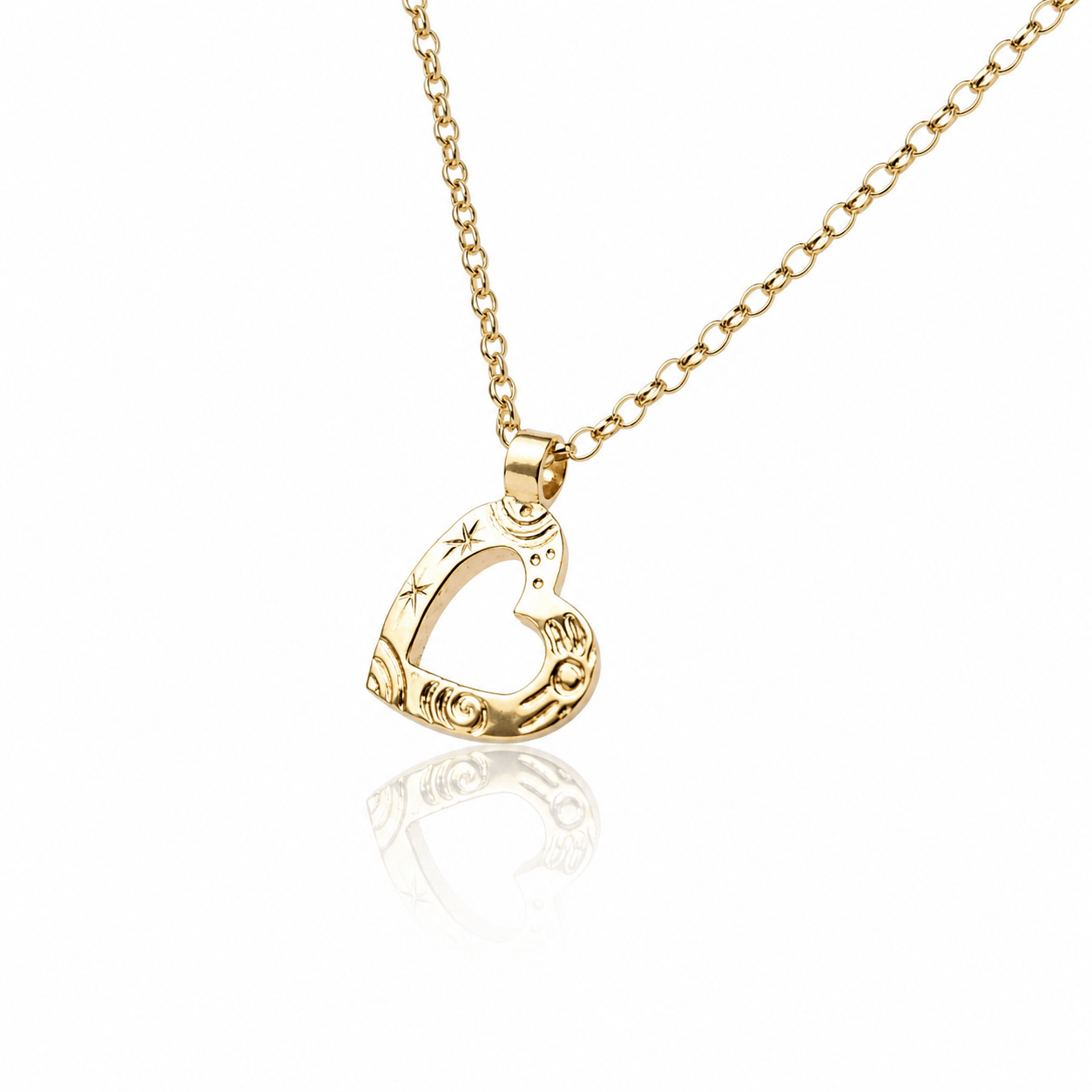 Martina Hamilton Pendants/Necklaces Heaven | 9ct Solid Gold Heart Pendant Small