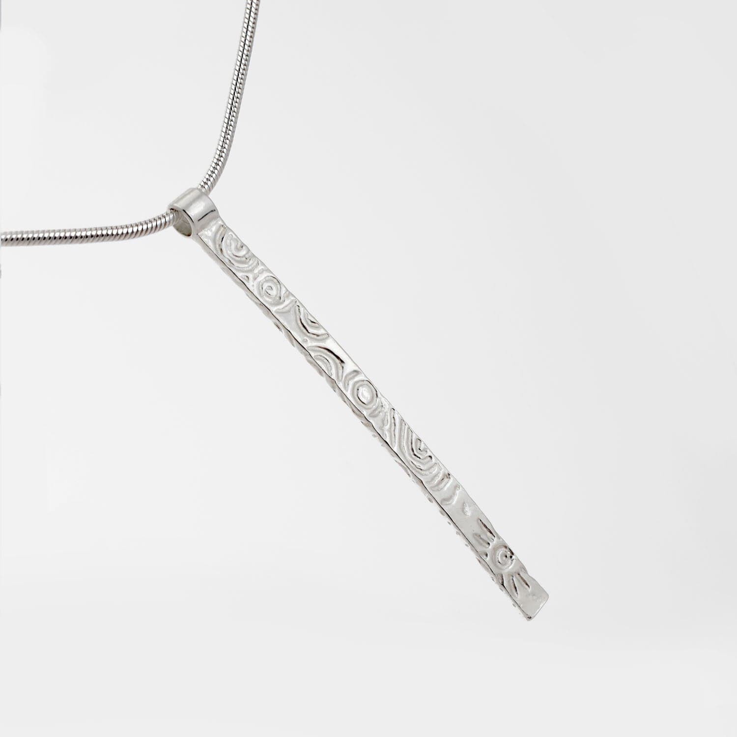 Martina Hamilton Pendants/Necklaces Heaven | Sterling Silver Bar Pendant Large