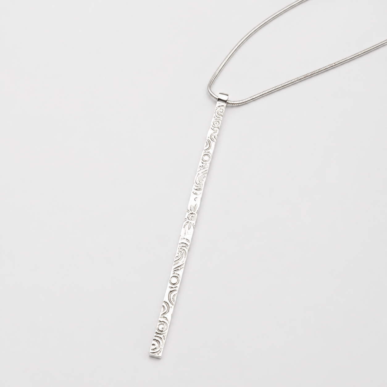 Martina Hamilton Pendants/Necklaces Heaven | Sterling Silver Bar Pendant Signature