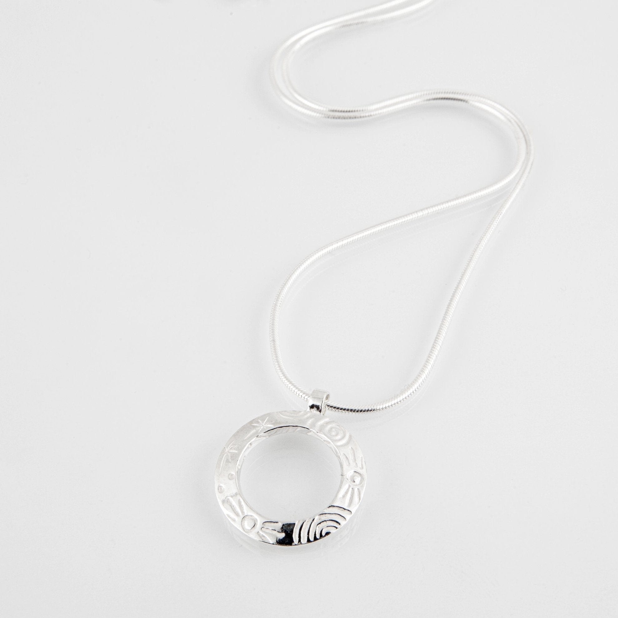 Martina Hamilton Pendants/Necklaces Heaven | Sterling Silver Circle Pendant Medium