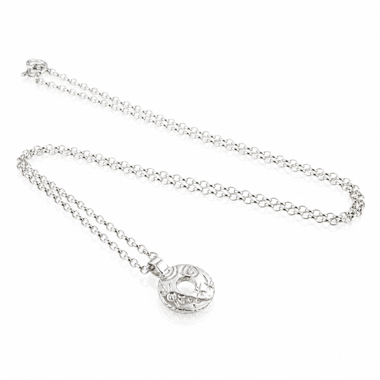 Martina Hamilton Pendants/Necklaces Heaven | Sterling Silver Circle Pendant Small