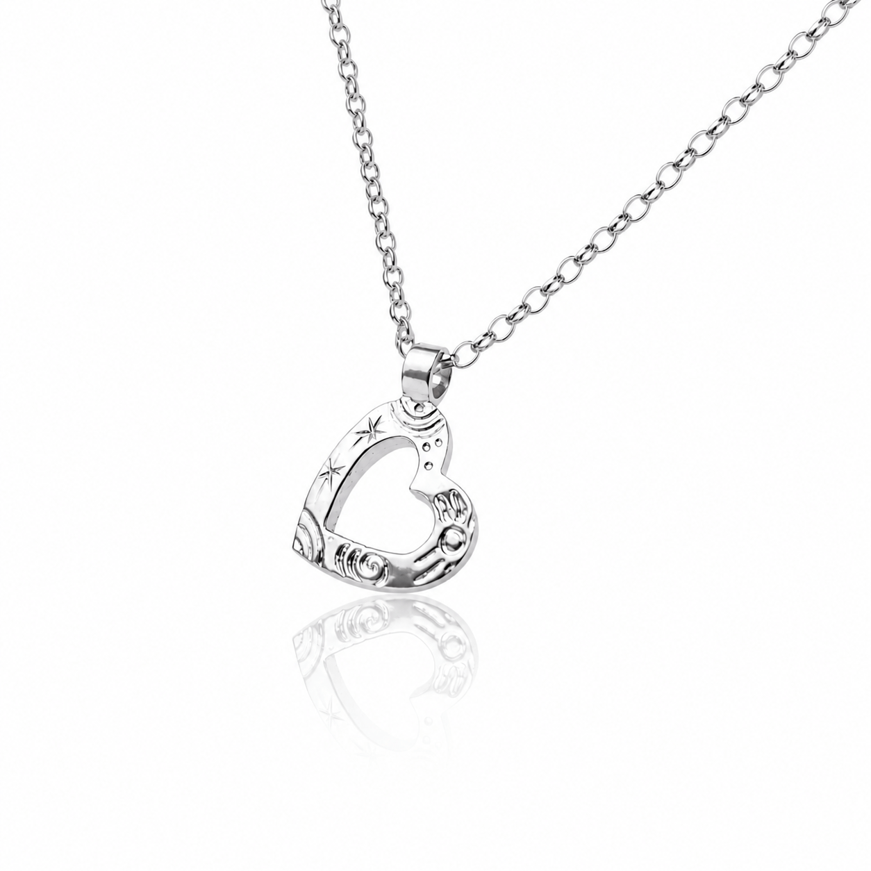 Martina Hamilton Pendants/Necklaces Heaven | Sterling Silver Heart Pendant Medium